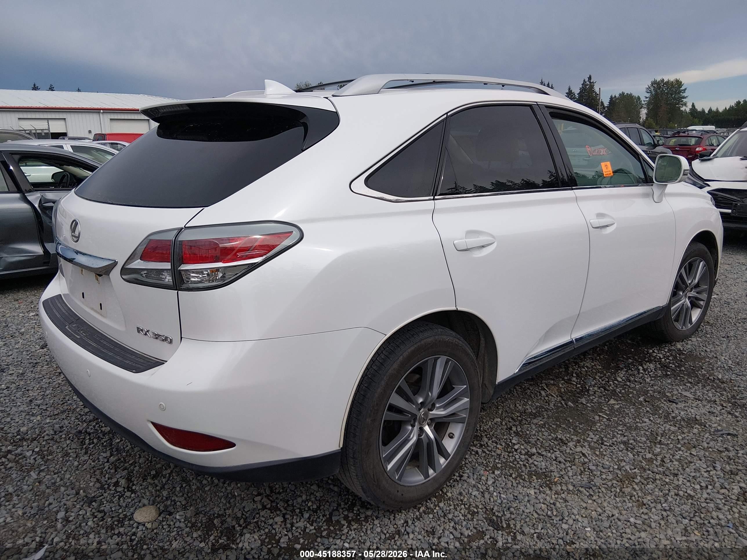 2015 Lexus Rx 350   White vin: 2T2BK1BA6FC327057
