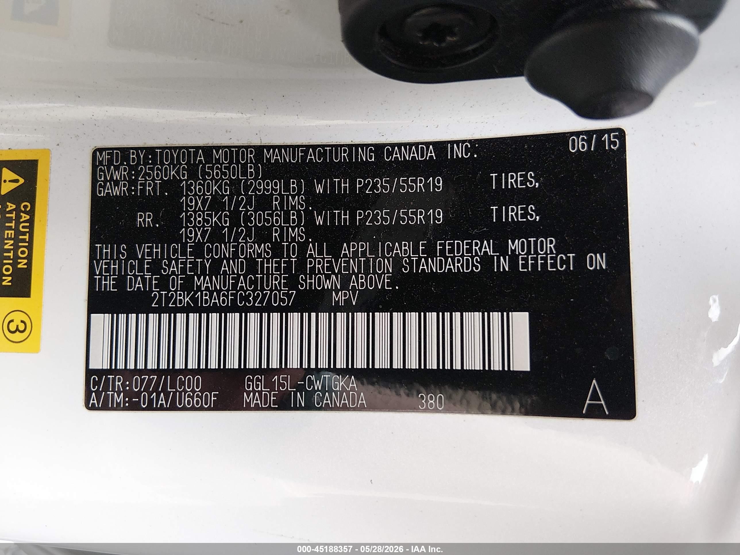 2015 Lexus Rx 350   White vin: 2T2BK1BA6FC327057