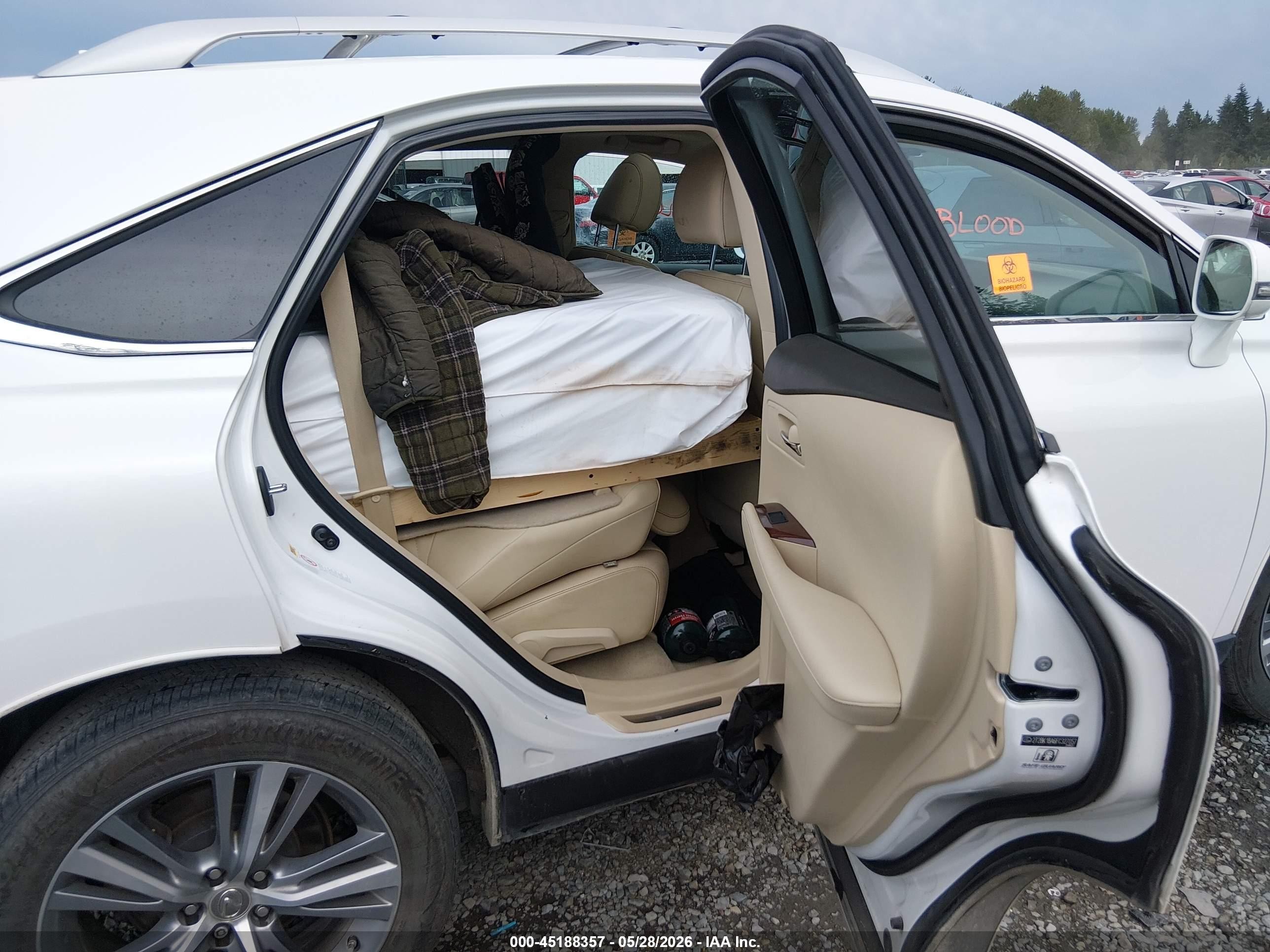 2015 Lexus Rx 350   White vin: 2T2BK1BA6FC327057