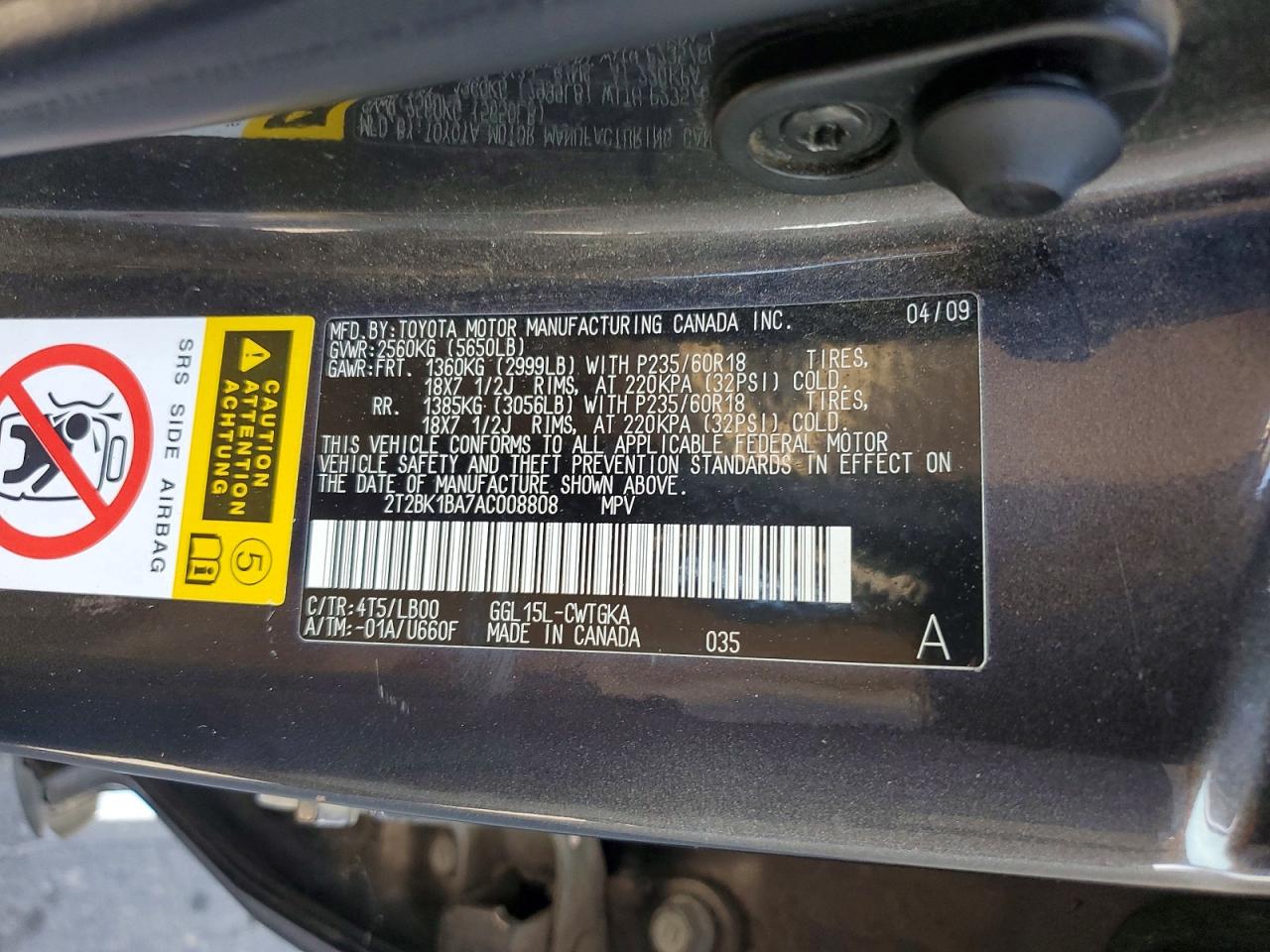 2010 Lexus Rx 350 Gray vin: 2T2BK1BA7AC008808