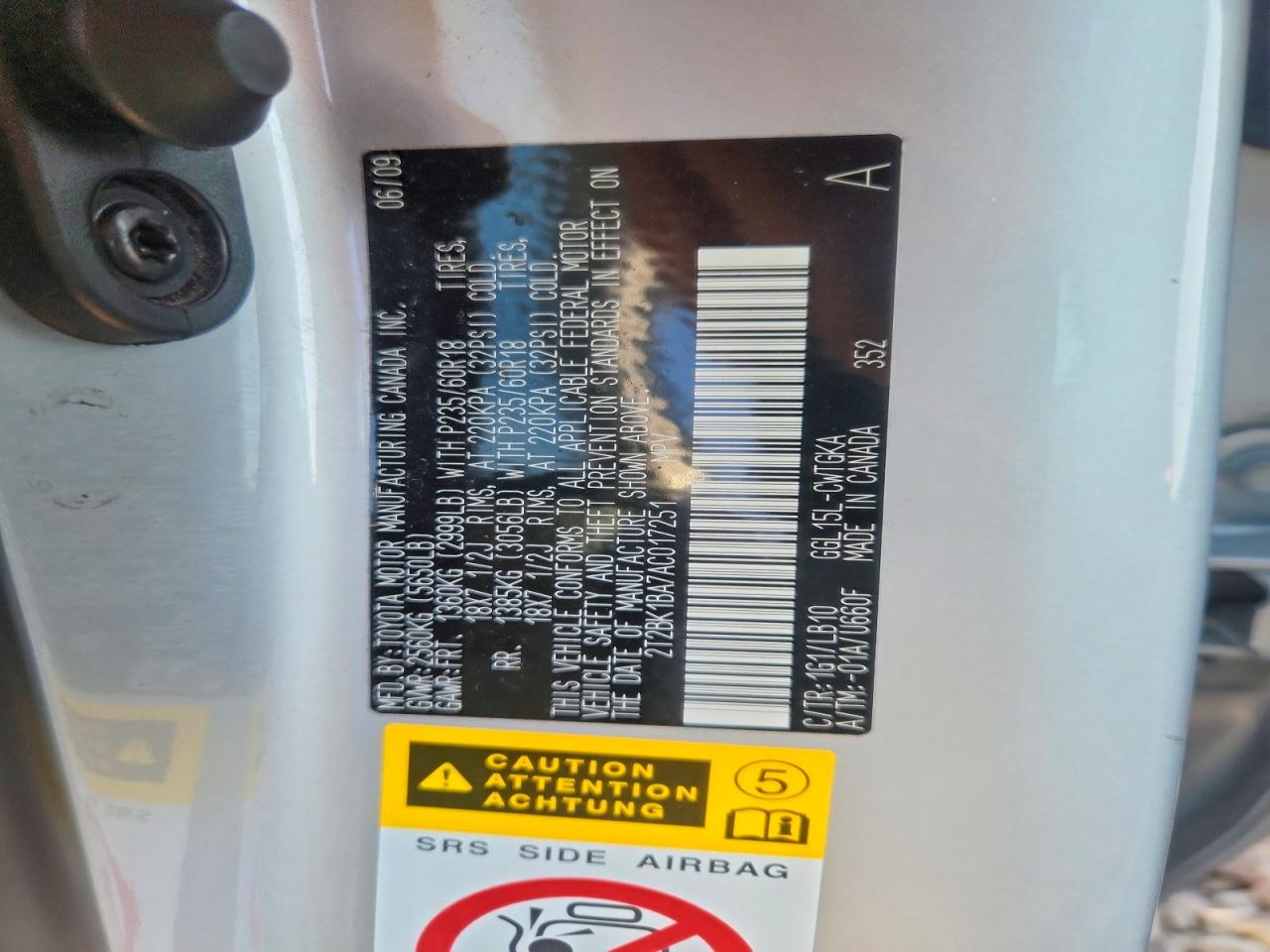 2010 Lexus Rx 350 Серебряный vin: 2T2BK1BA7AC017251