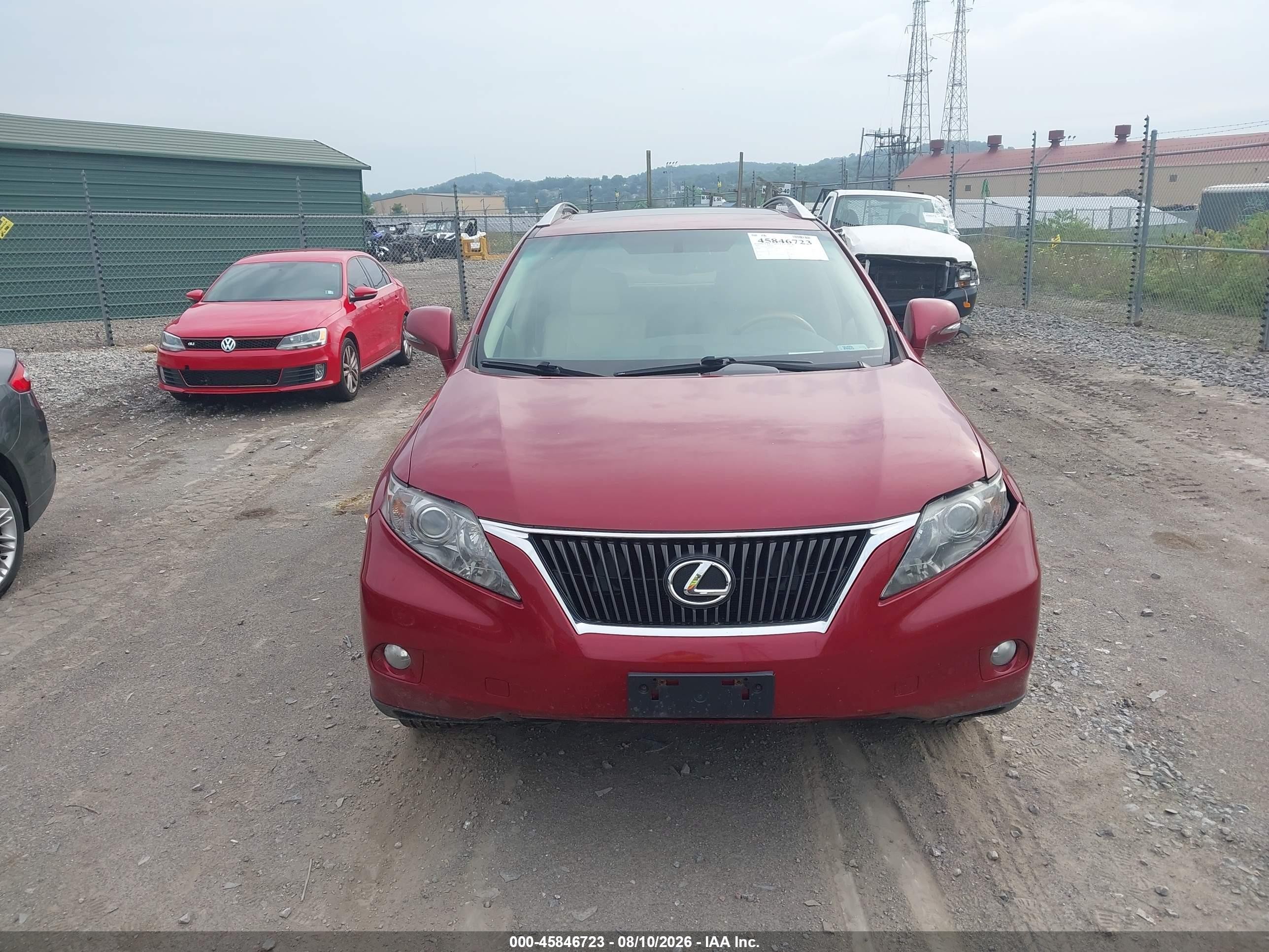 2010 Lexus Rx 350   Red vin: 2T2BK1BA7AC028749