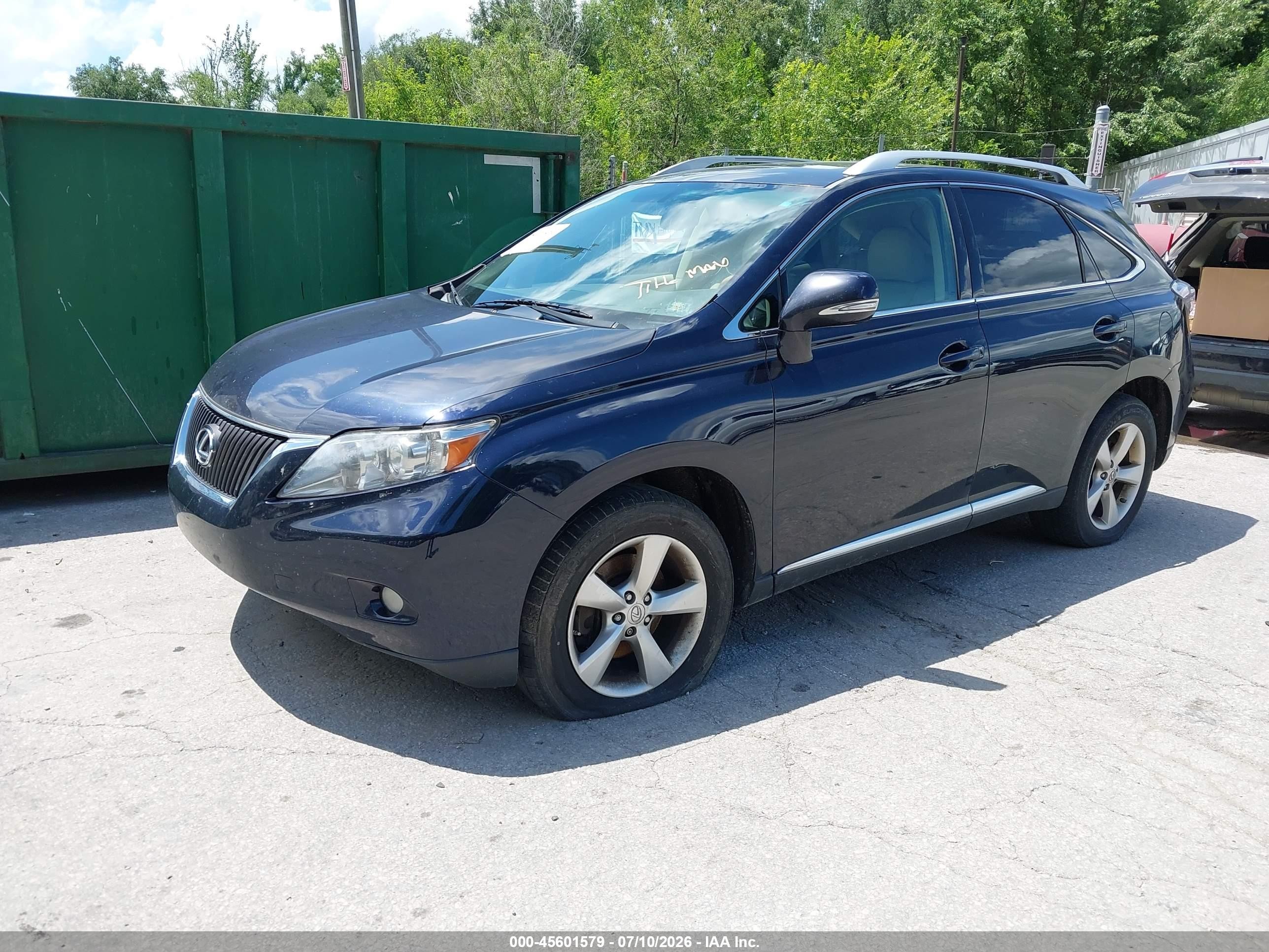 2010 Lexus Rx 350   Dark Blue vin: 2T2BK1BA7AC032431
