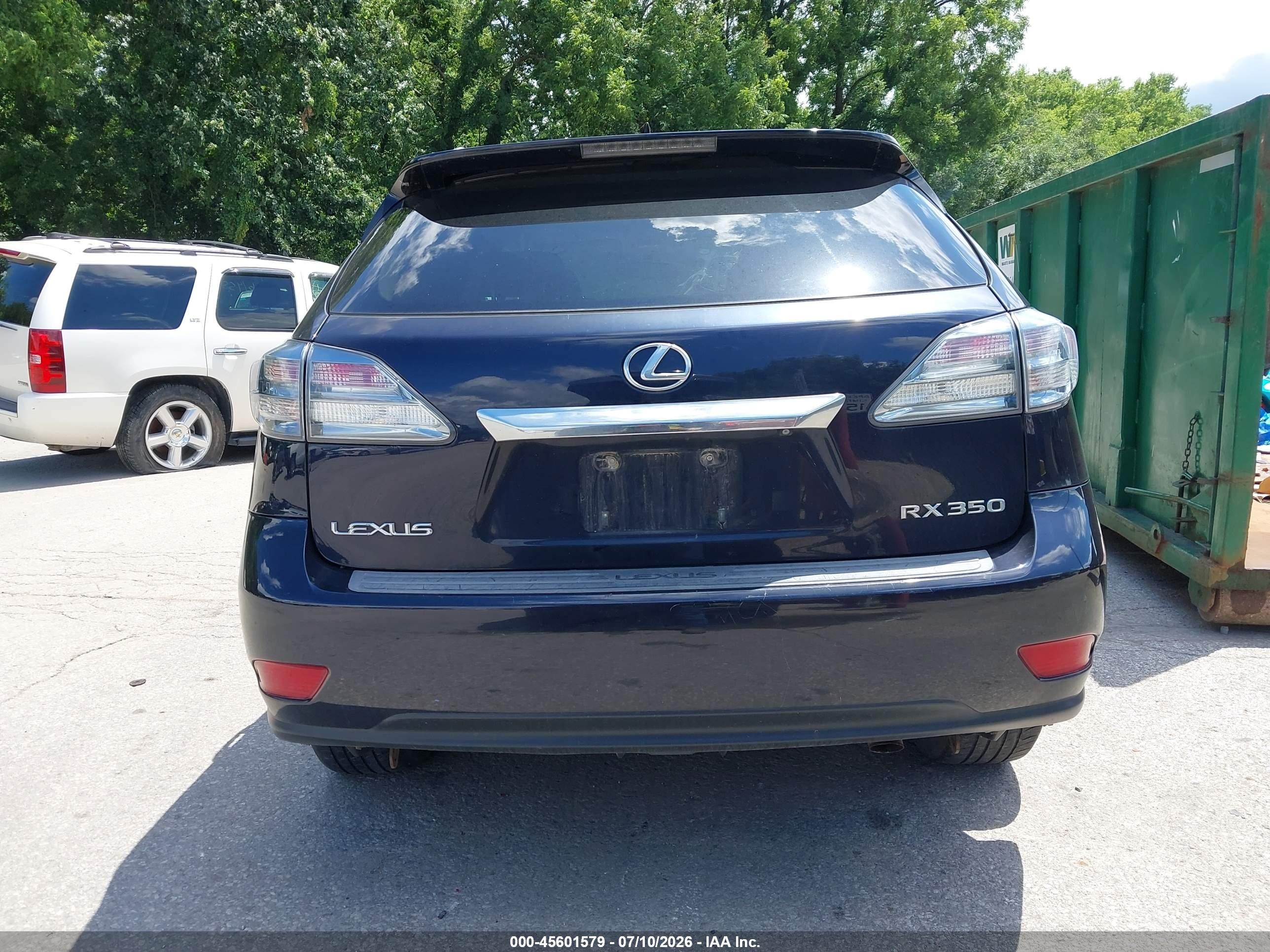 2010 Lexus Rx 350   Dark Blue vin: 2T2BK1BA7AC032431