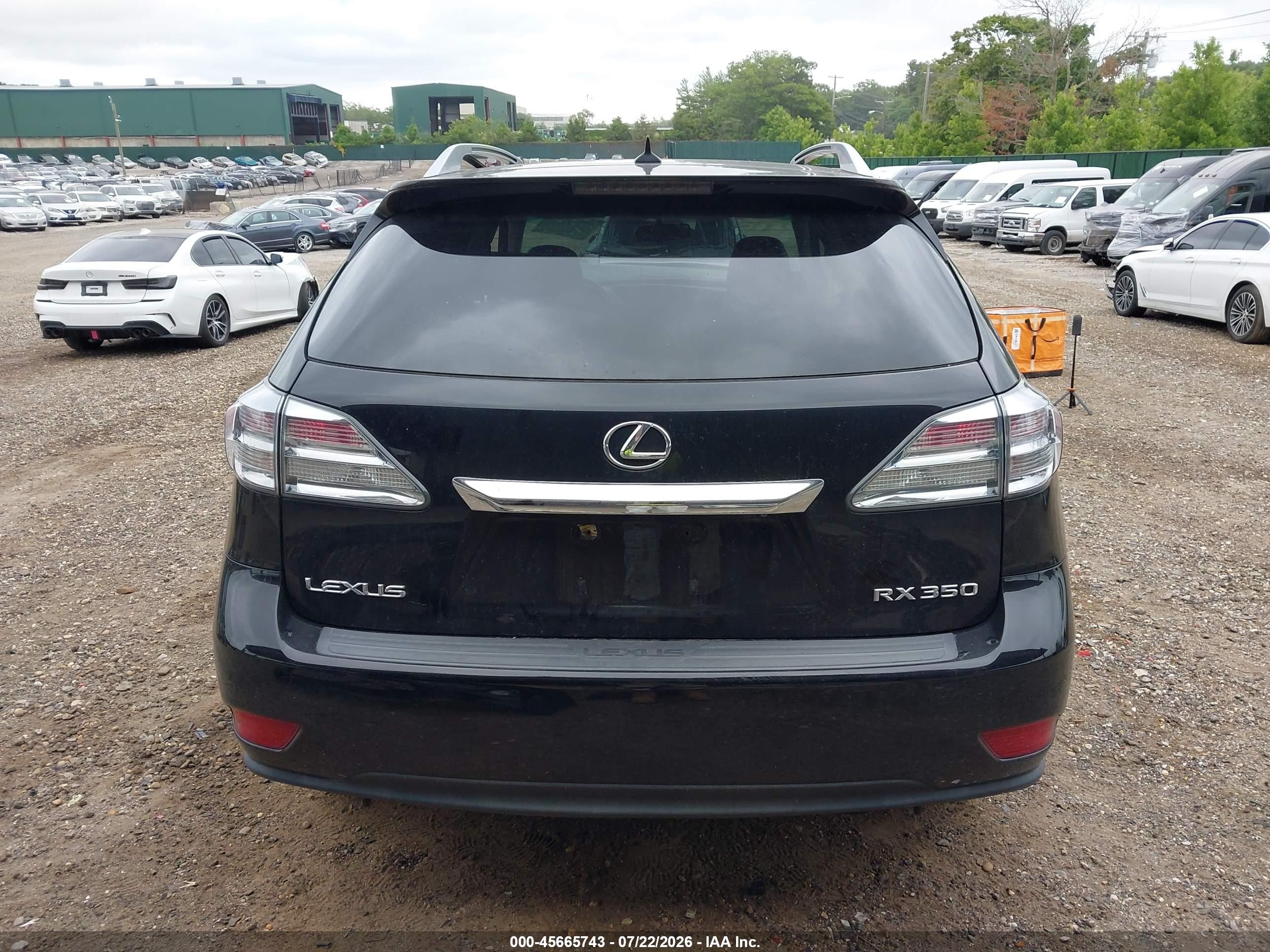 2010 Lexus Rx 350   Black vin: 2T2BK1BA7AC074081