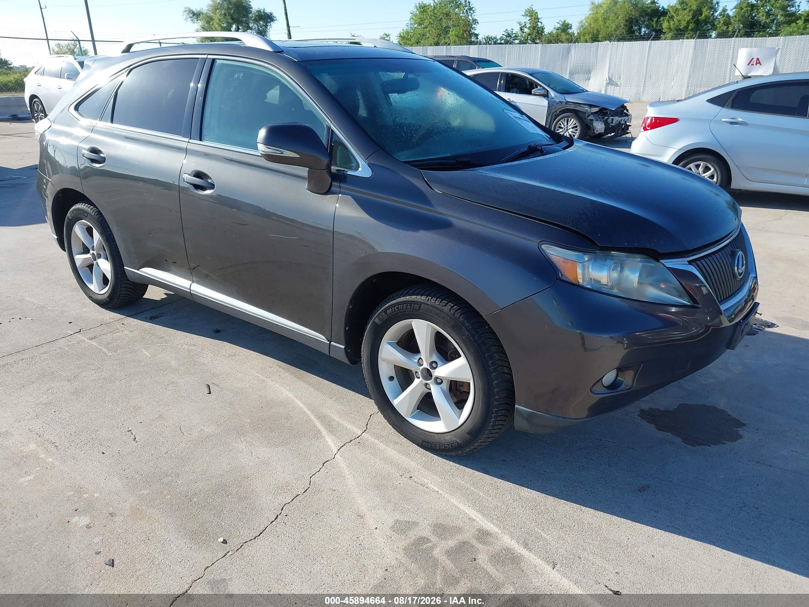 2010 Lexus Rx 350   Gray vin: 2T2BK1BA7AC074095