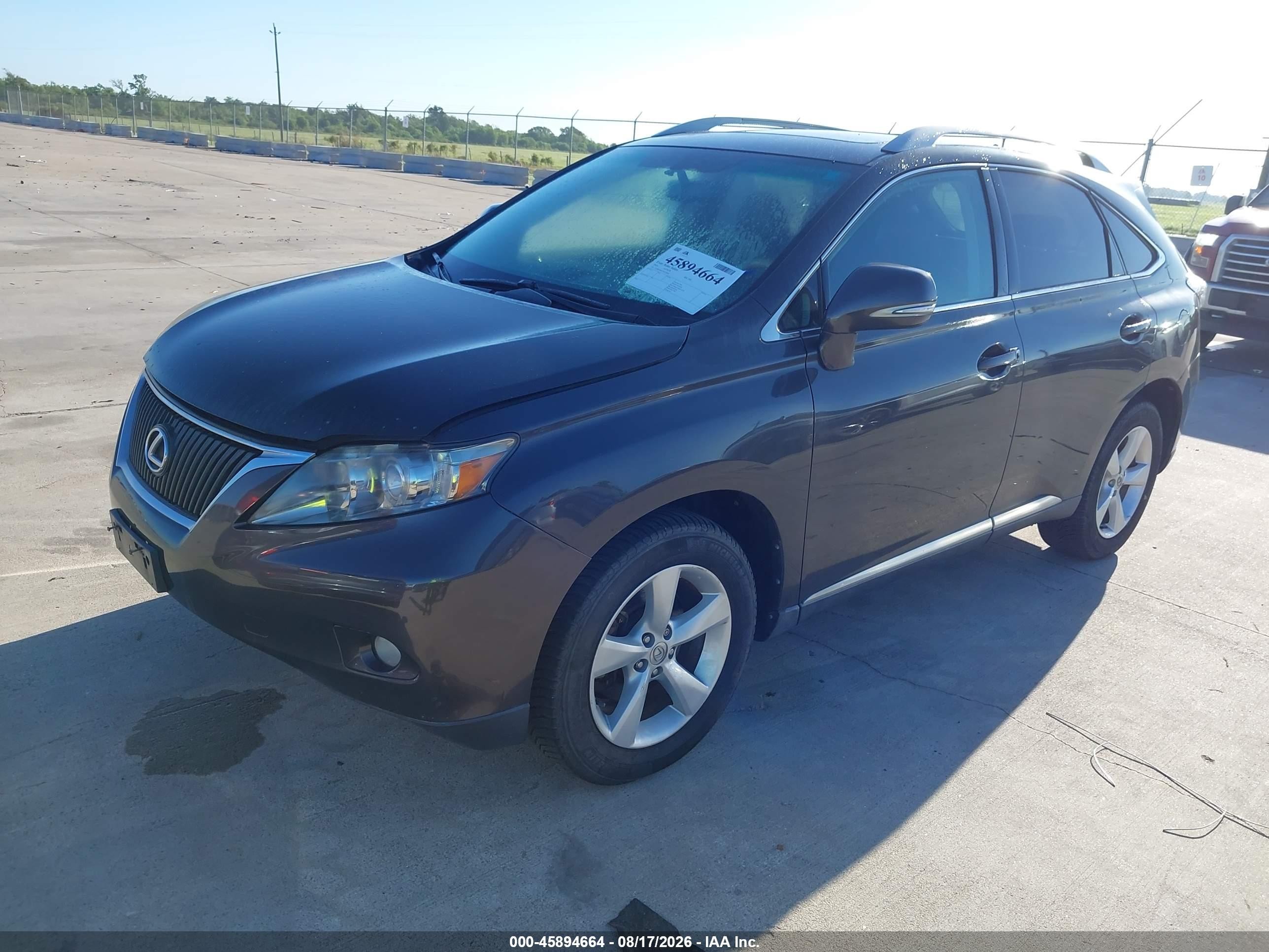 2010 Lexus Rx 350   Gray vin: 2T2BK1BA7AC074095