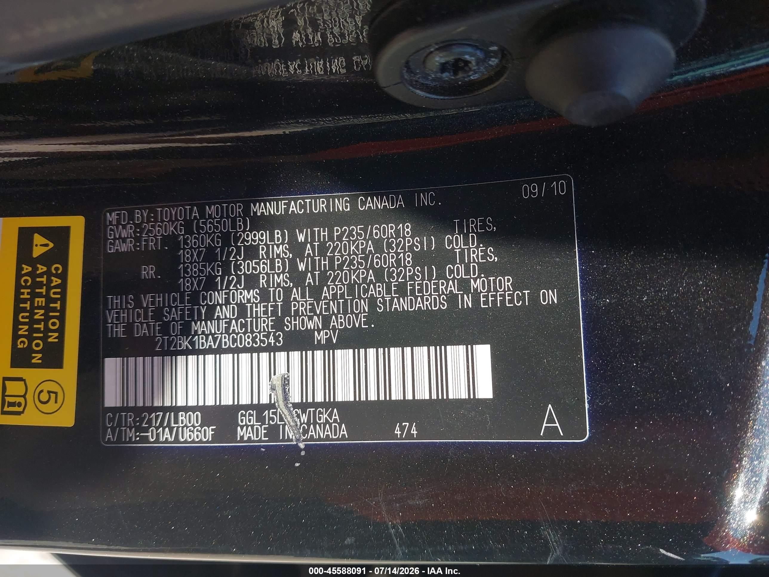 2011 Lexus Rx 350   Black vin: 2T2BK1BA7BC083543
