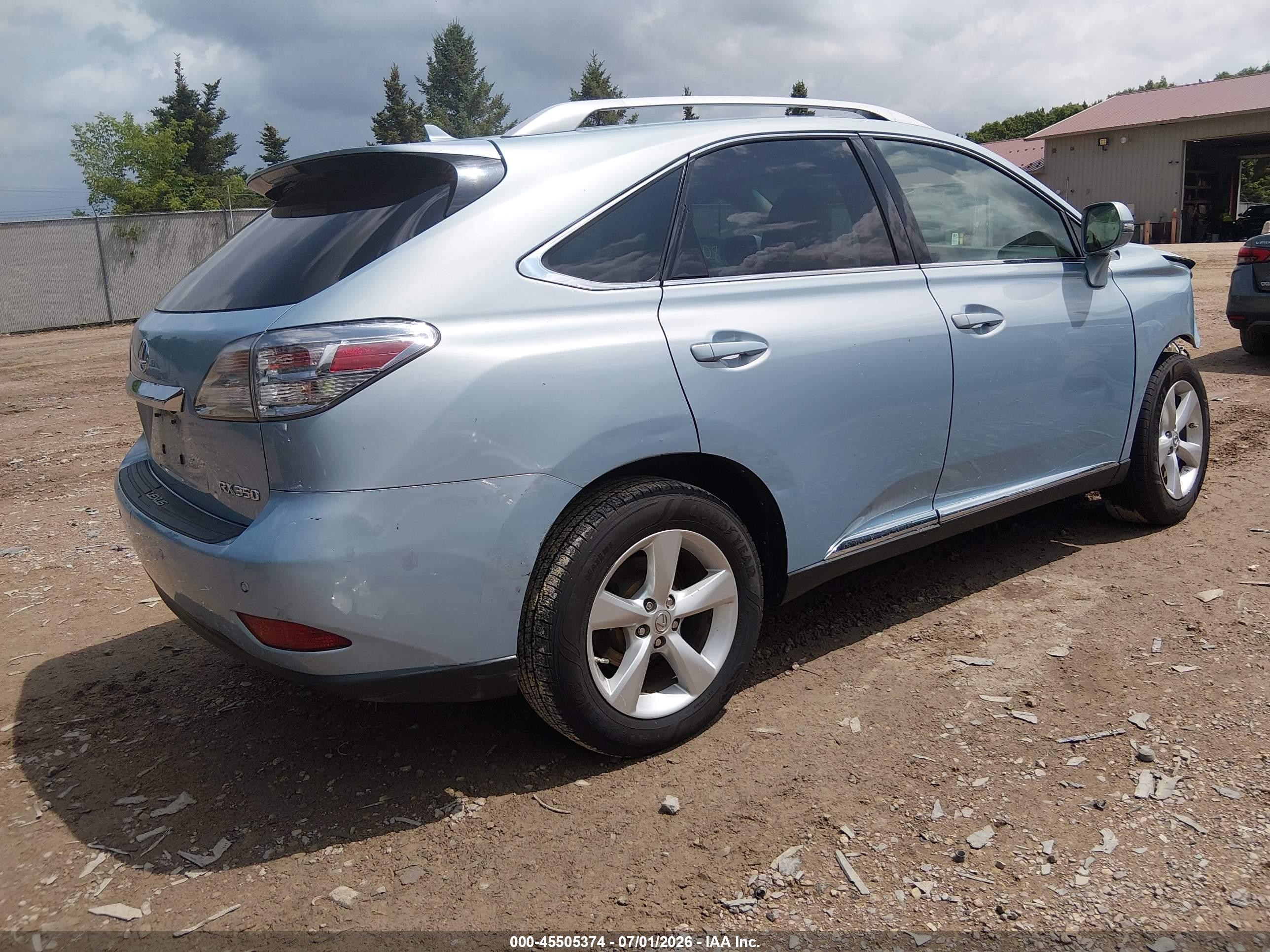 2011 Lexus Rx 350   Light Blue vin: 2T2BK1BA7BC094820