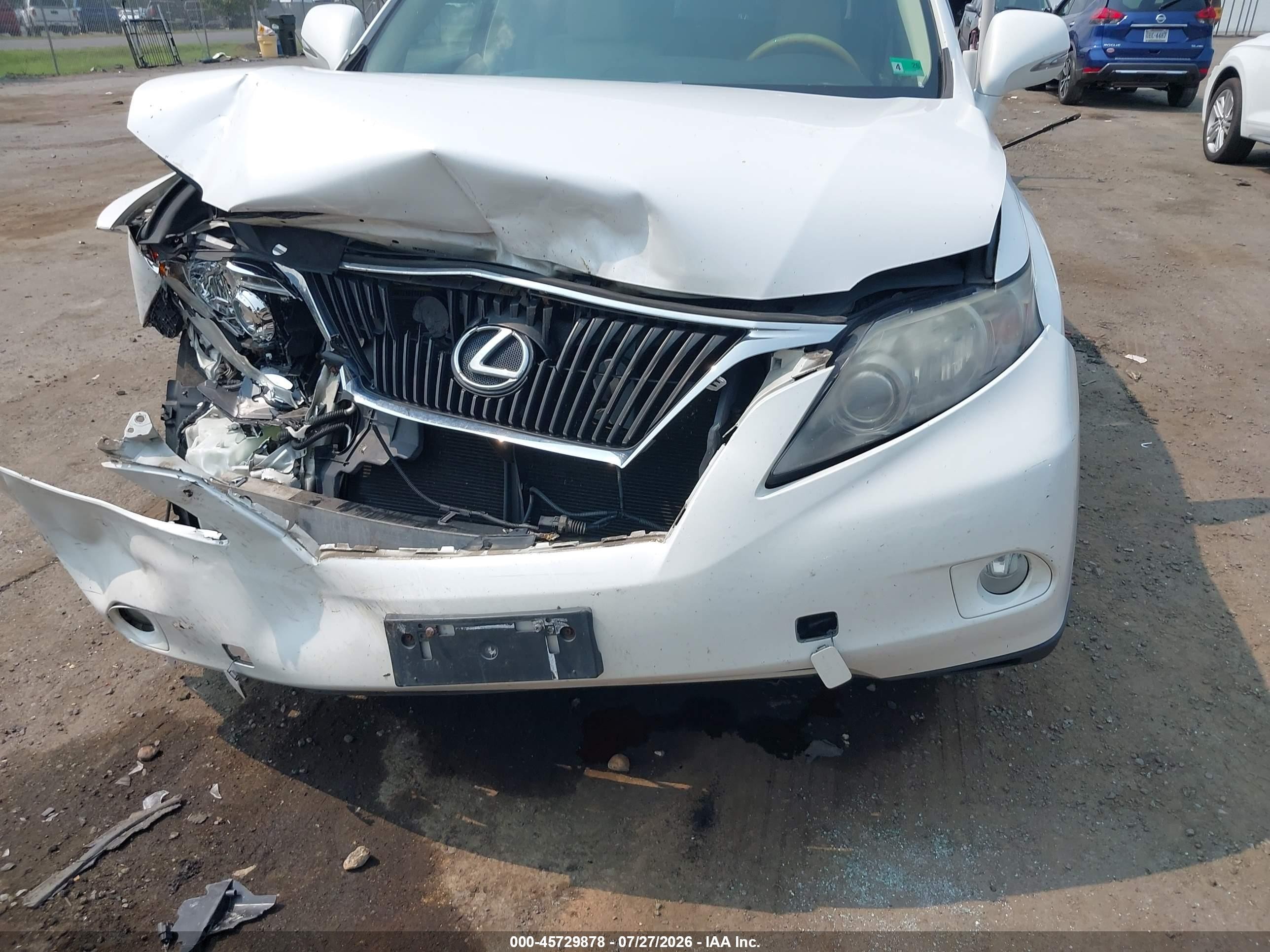 2011 Lexus Rx 350   White vin: 2T2BK1BA7BC096129