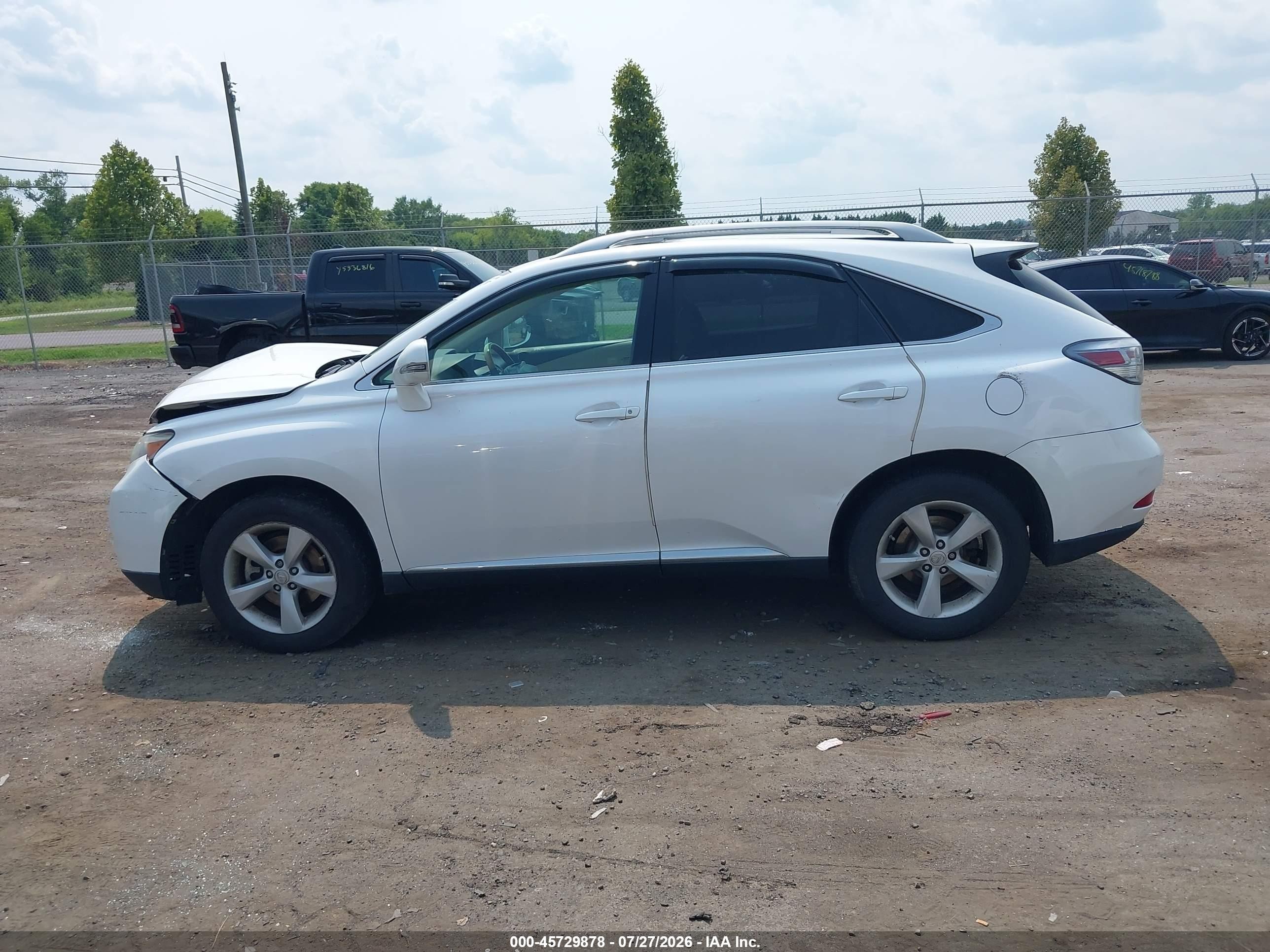 2011 Lexus Rx 350   White vin: 2T2BK1BA7BC096129
