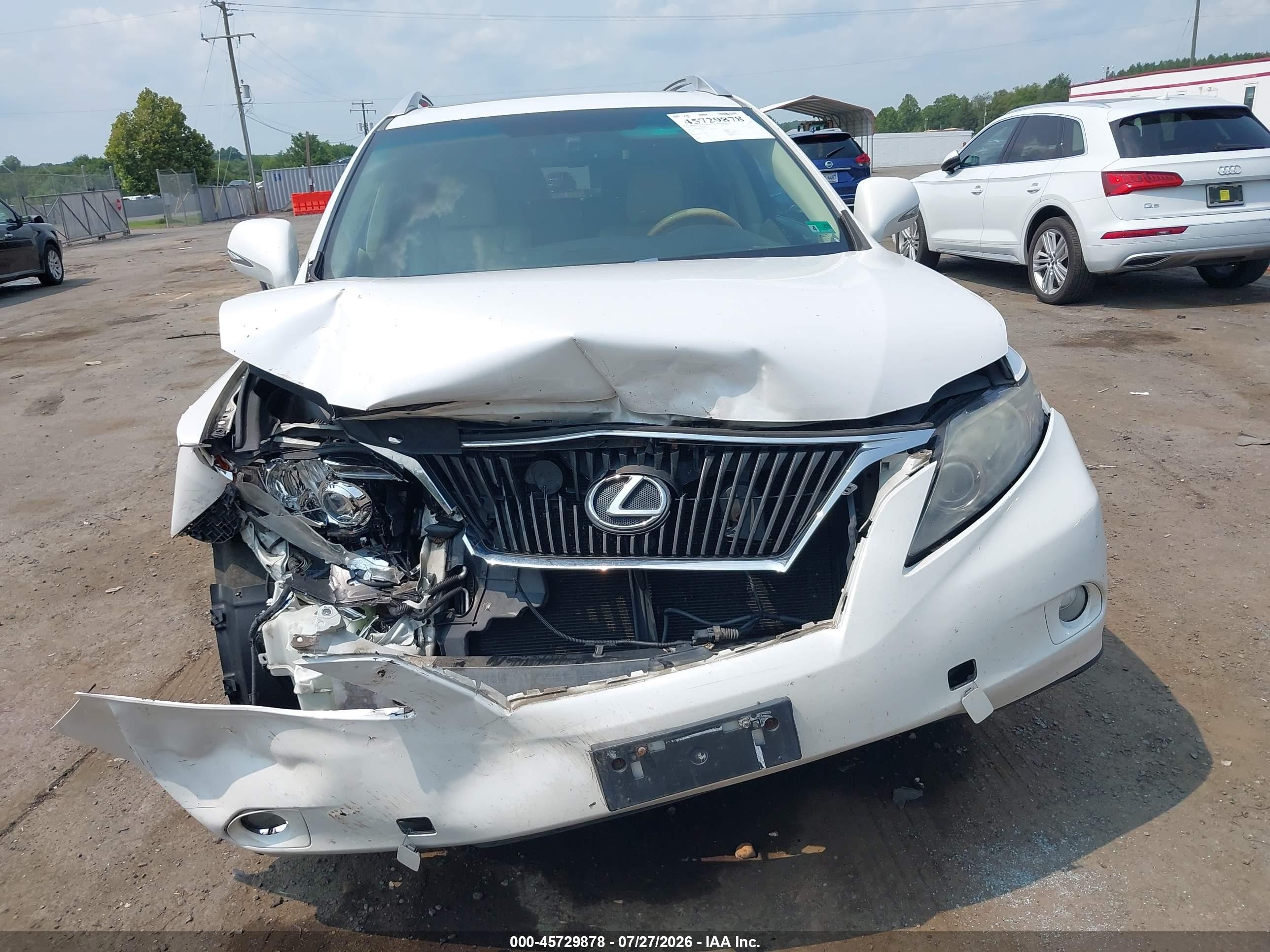2011 Lexus Rx 350   White vin: 2T2BK1BA7BC096129