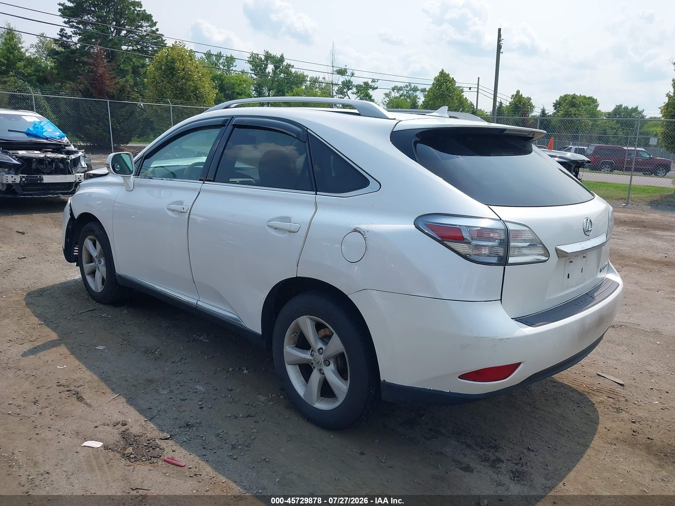 2011 Lexus Rx 350   White vin: 2T2BK1BA7BC096129