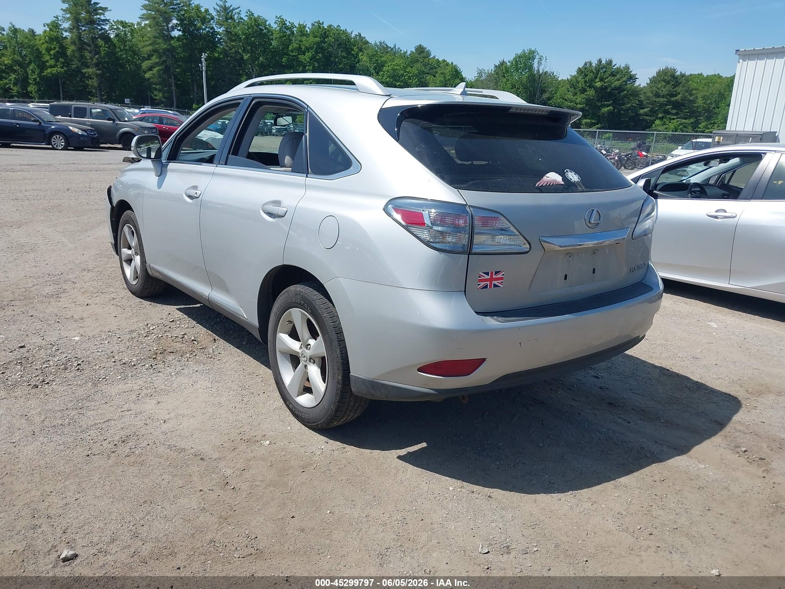 2011 Lexus Rx 350   Silver vin: 2T2BK1BA7BC097801