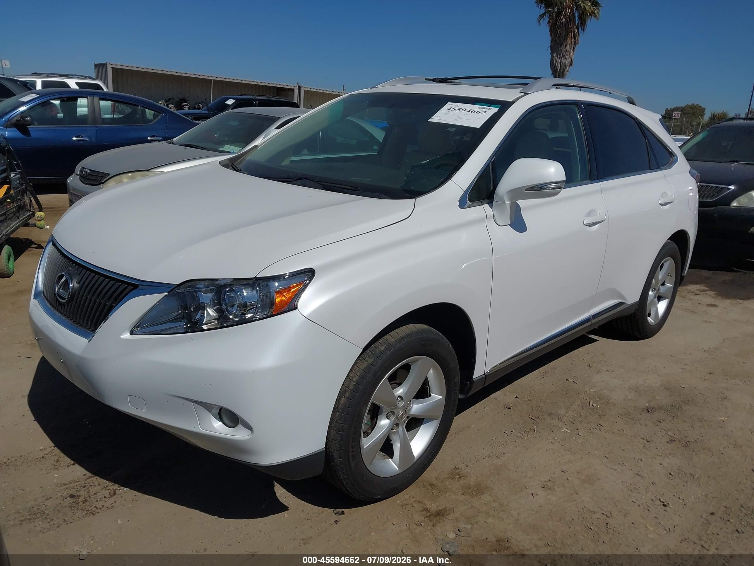 2011 Lexus Rx 350 White vin: 2T2BK1BA7BC099354