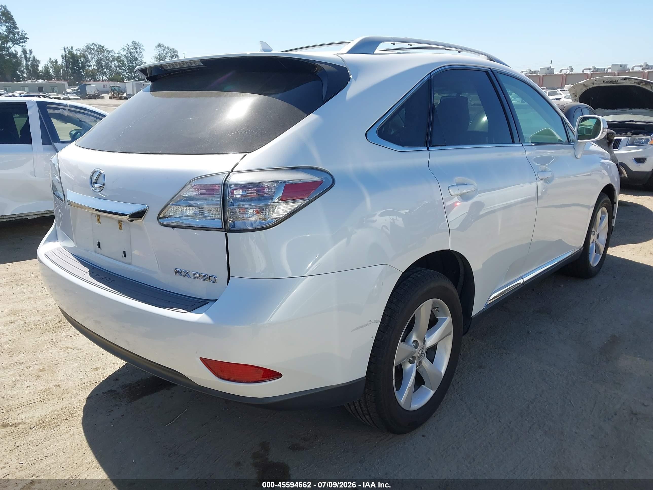 2011 Lexus Rx 350 White vin: 2T2BK1BA7BC099354