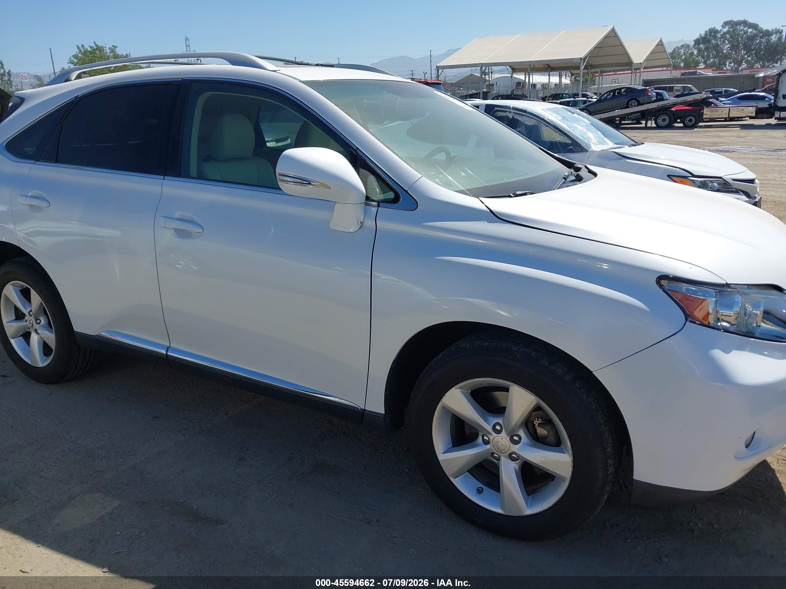 2011 Lexus Rx 350 White vin: 2T2BK1BA7BC099354