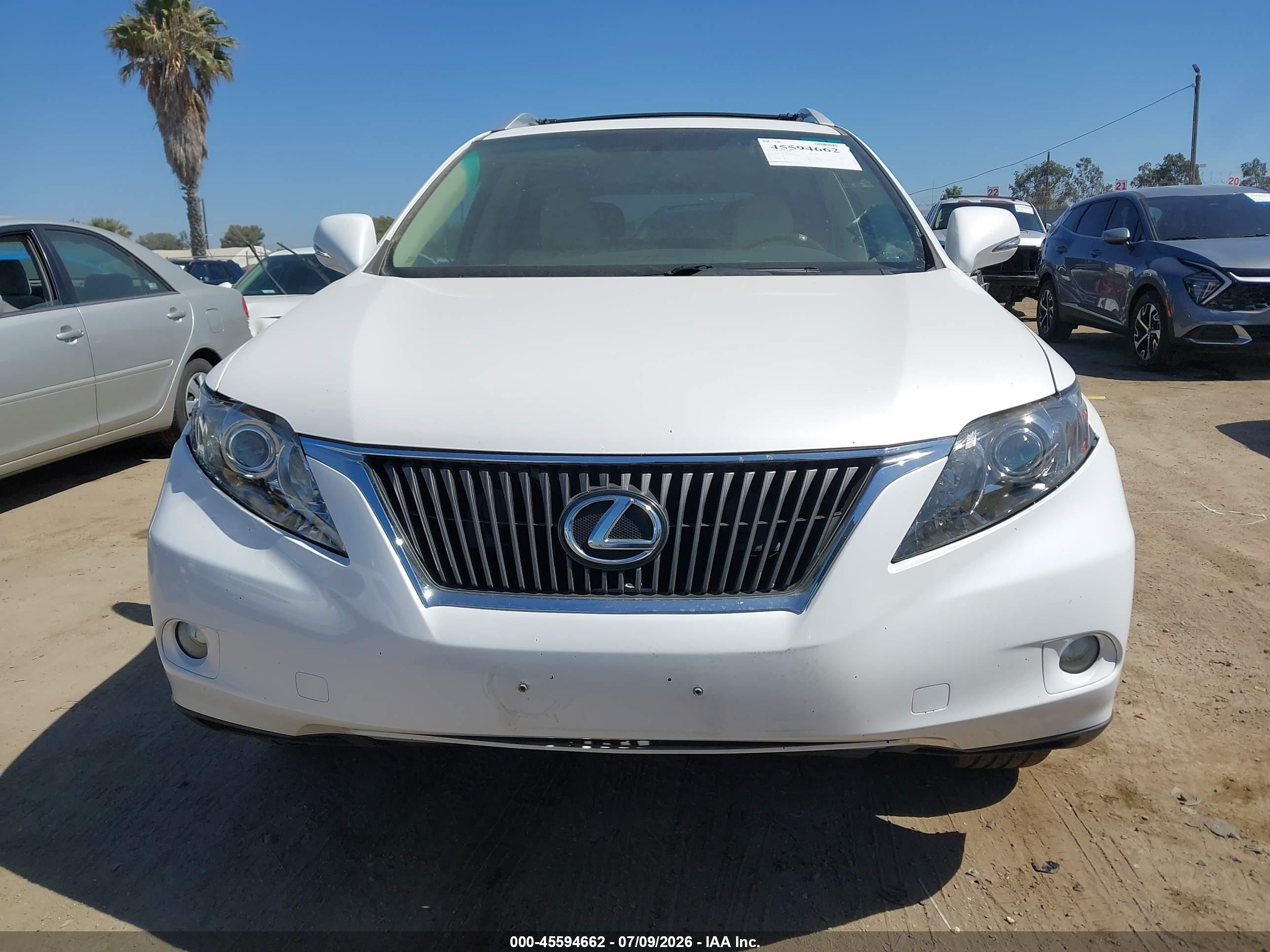2011 Lexus Rx 350 White vin: 2T2BK1BA7BC099354