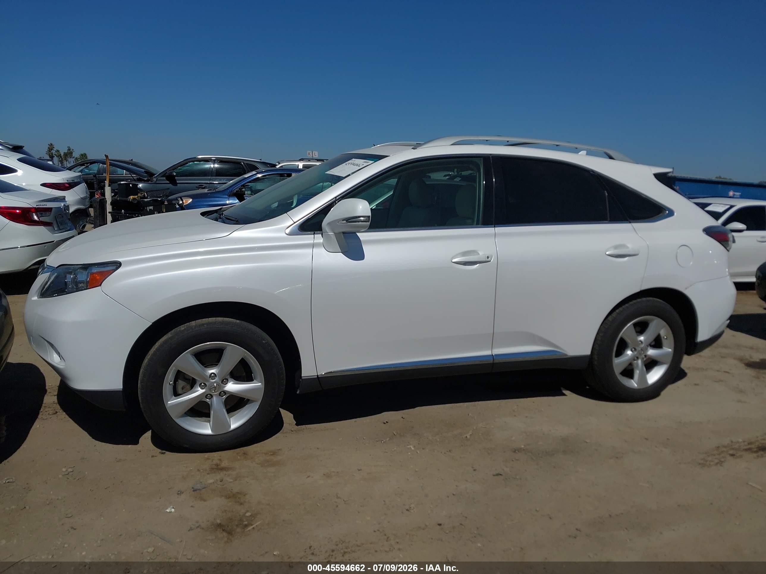 2011 Lexus Rx 350 White vin: 2T2BK1BA7BC099354