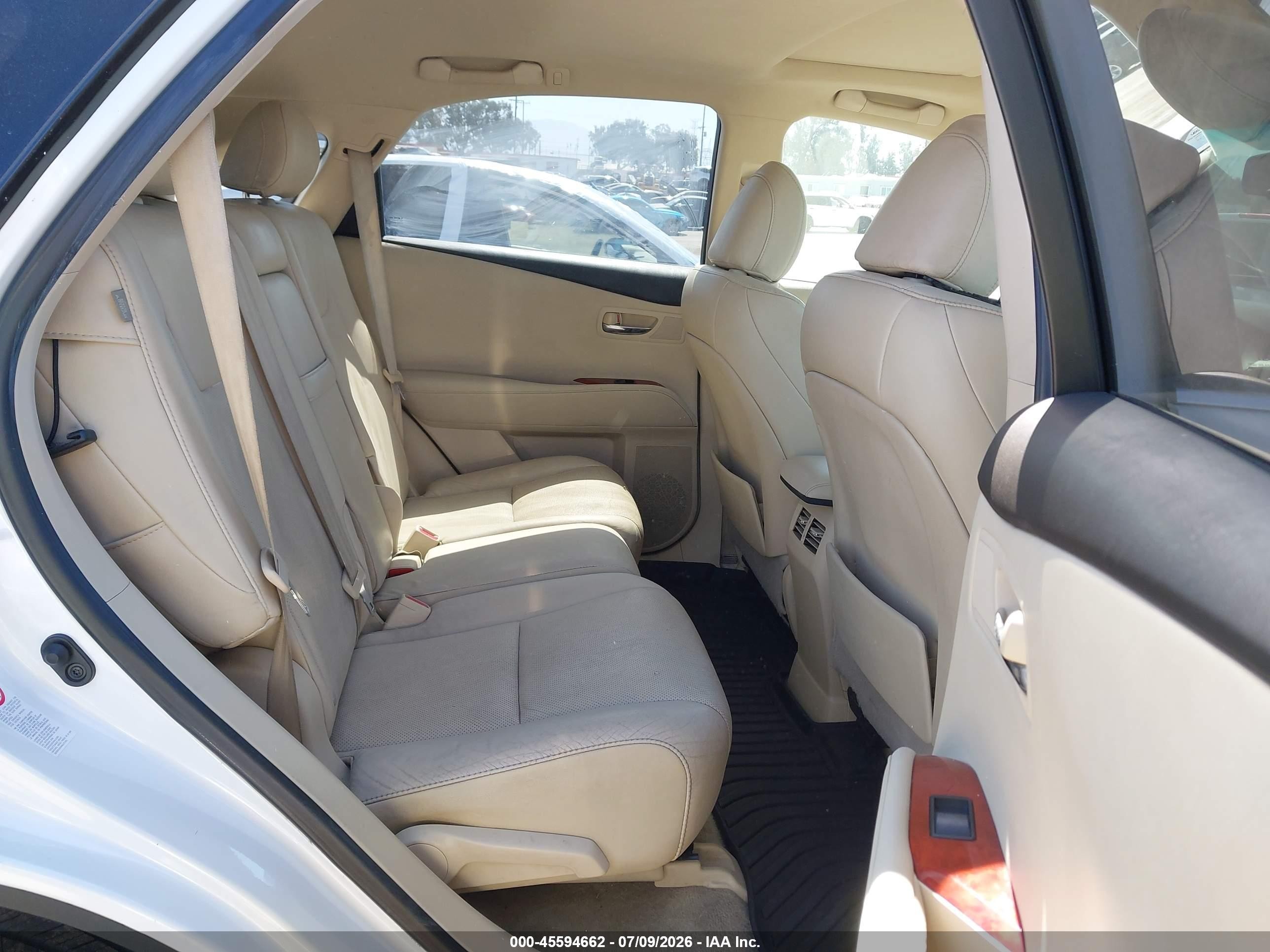 2011 Lexus Rx 350 White vin: 2T2BK1BA7BC099354