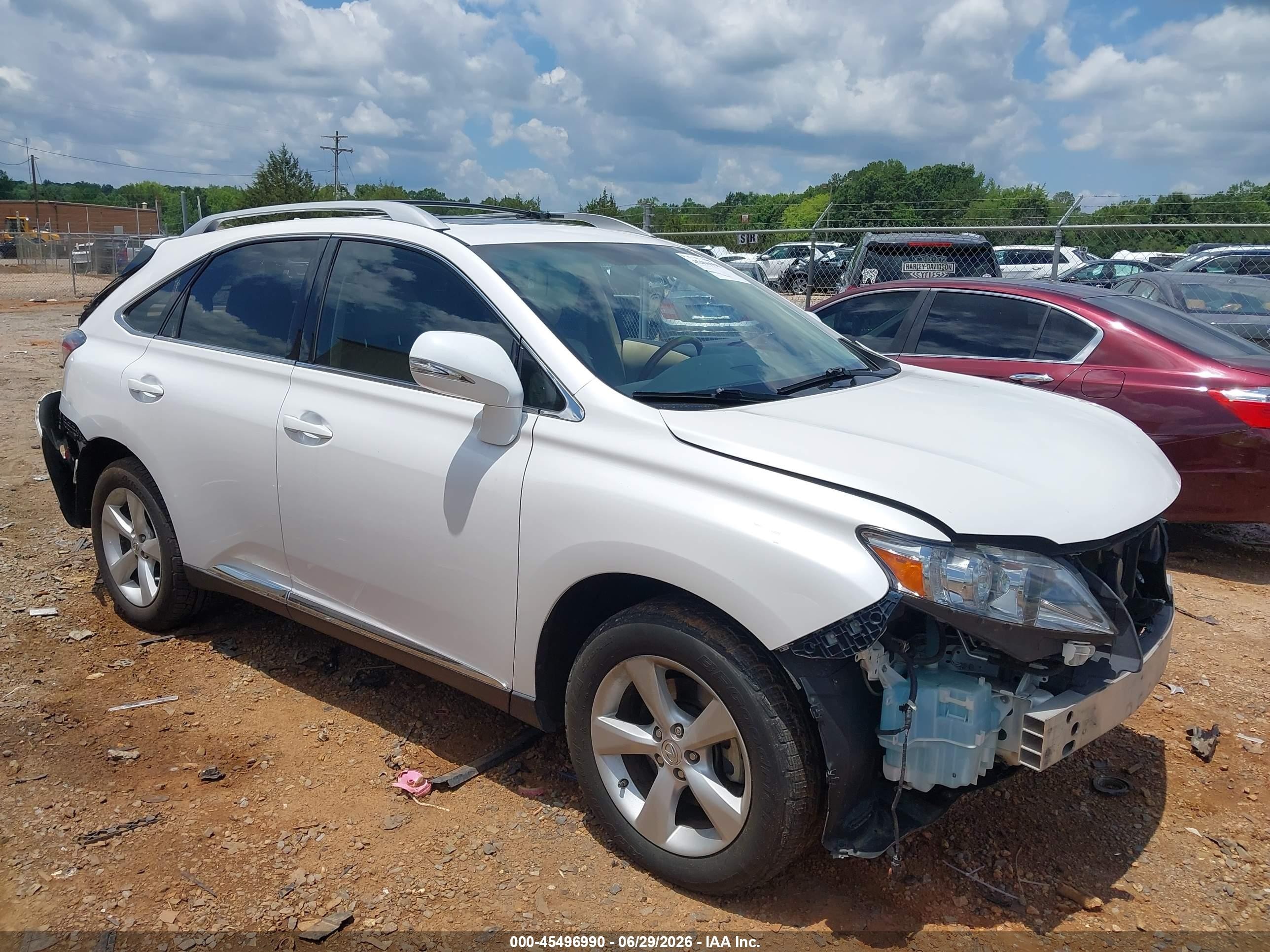 2012 Lexus Rx 350 White vin: 2T2BK1BA7CC125680