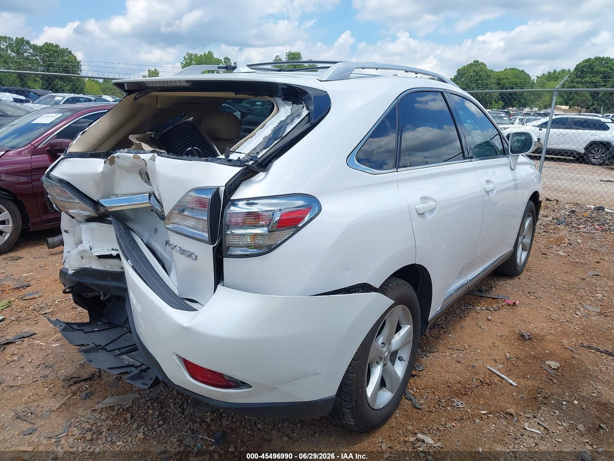 2012 Lexus Rx 350 White vin: 2T2BK1BA7CC125680