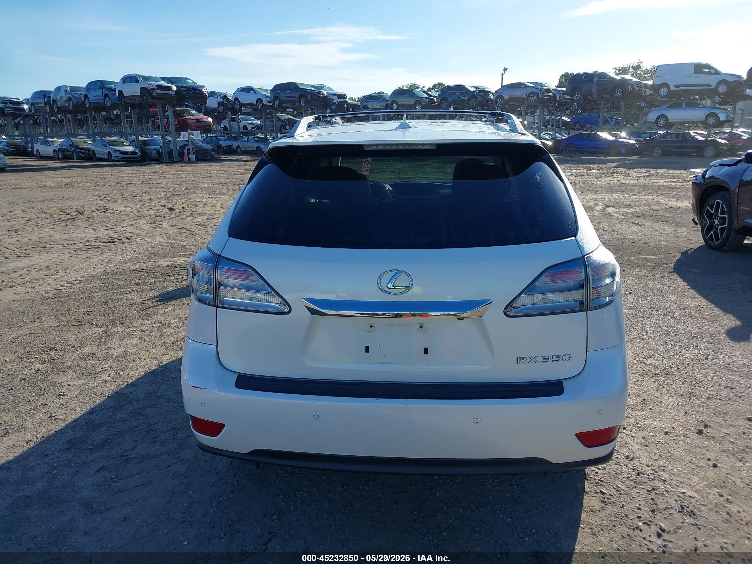 2012 Lexus Rx 350   White vin: 2T2BK1BA7CC146769