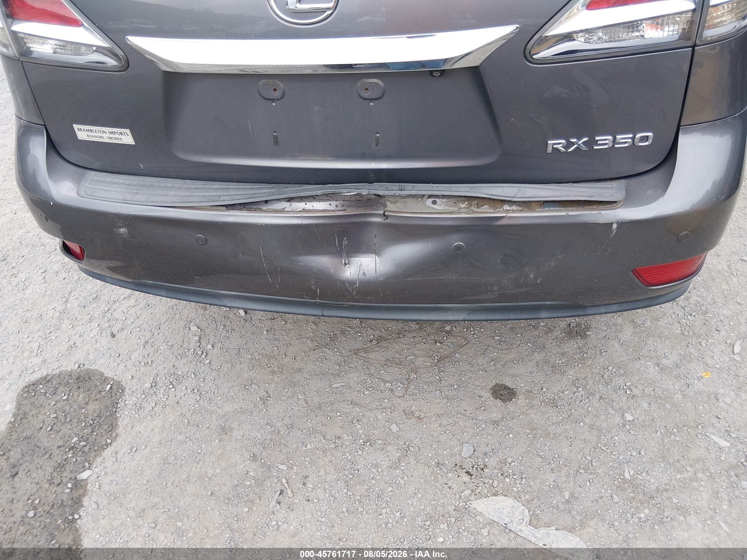 2013 Lexus Rx 350   Gray vin: 2T2BK1BA7DC160401