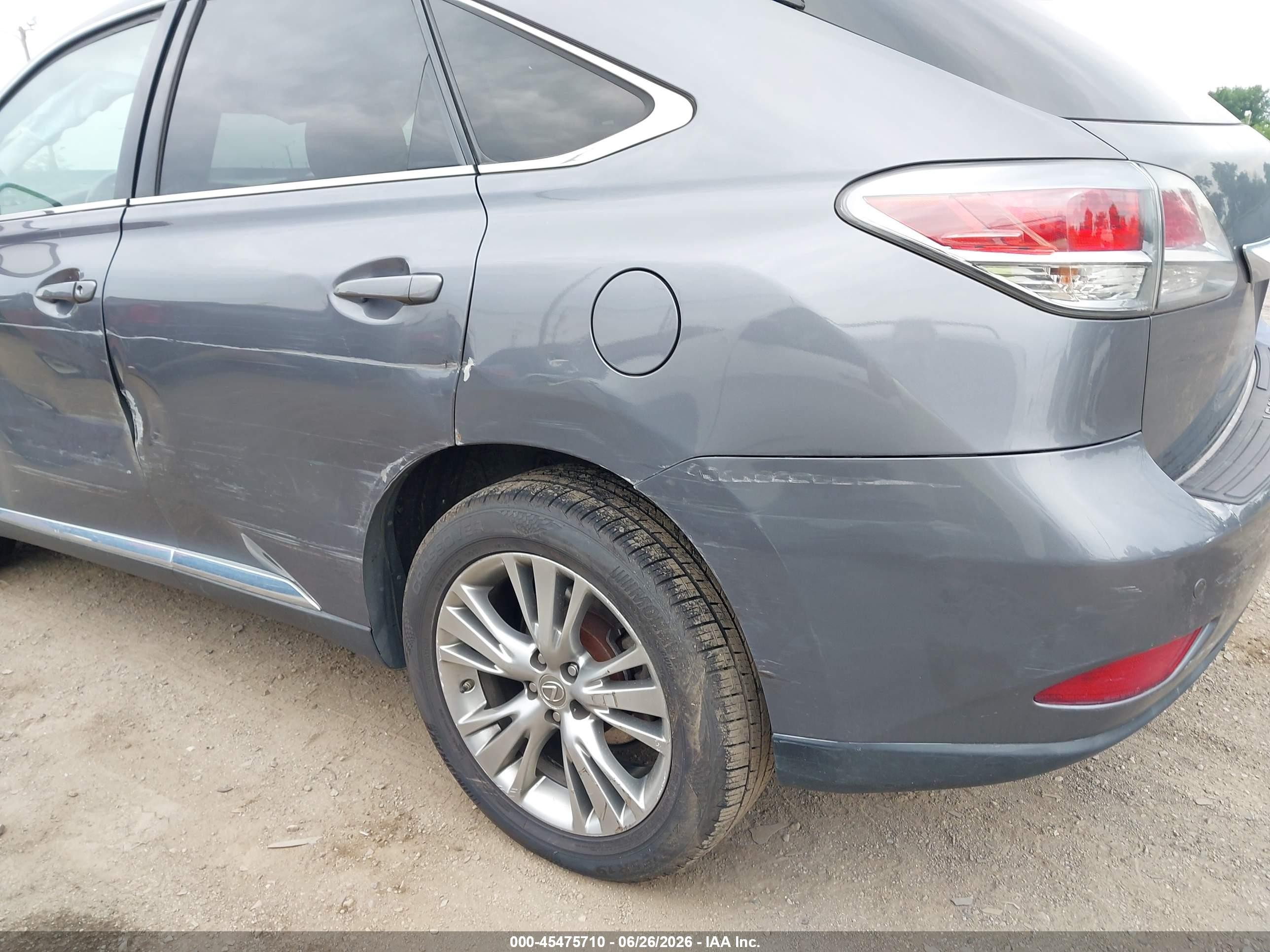 2013 Lexus Rx 350   Gray vin: 2T2BK1BA7DC164450