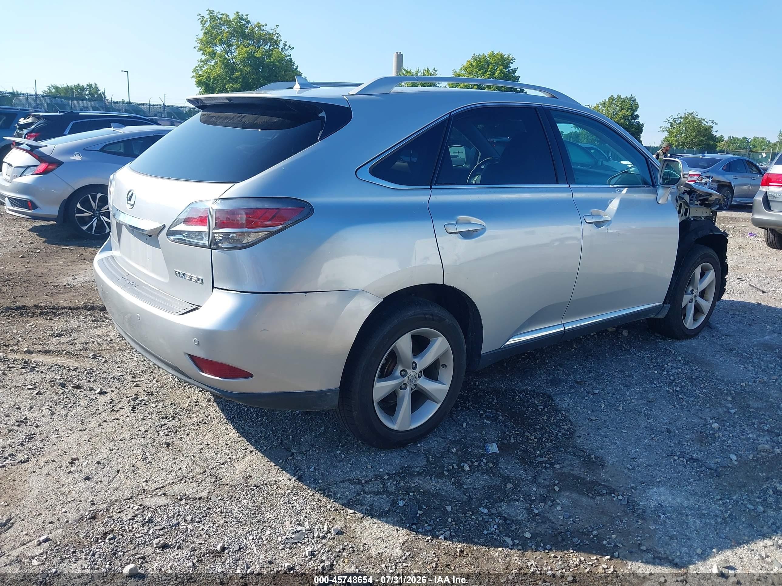 2013 Lexus Rx 350 Silver vin: 2T2BK1BA7DC180101
