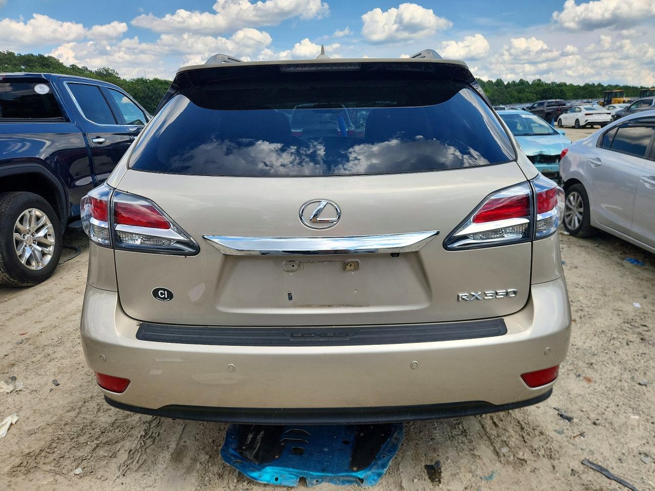 2013 Lexus Rx 350 Base Beige vin: 2T2BK1BA7DC208625