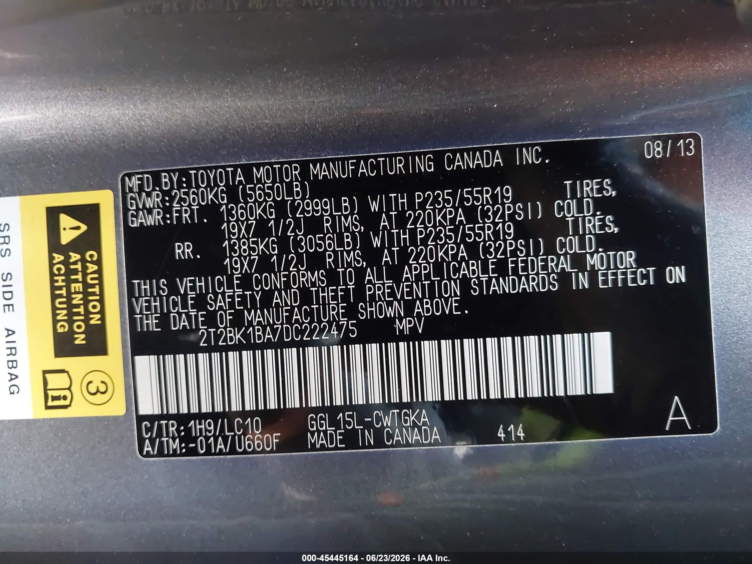 2013 Lexus Rx 350 Gray vin: 2T2BK1BA7DC222475