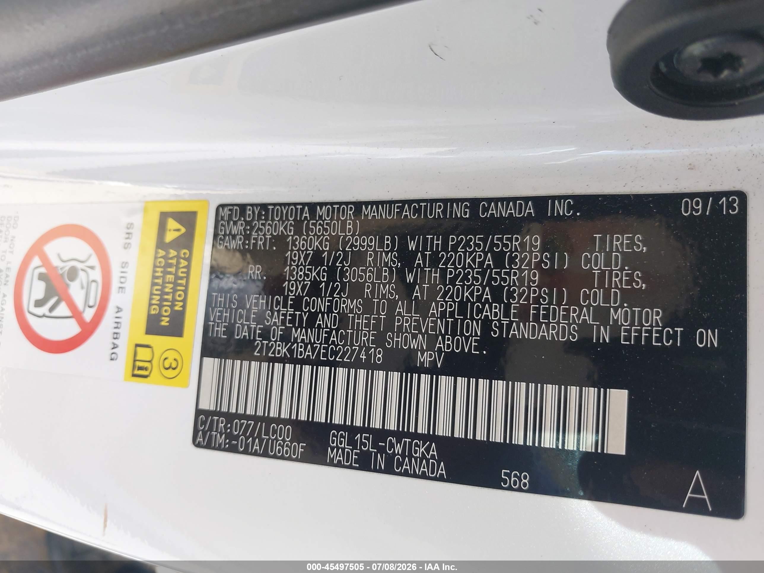 2014 Lexus Rx 350   White vin: 2T2BK1BA7EC227418