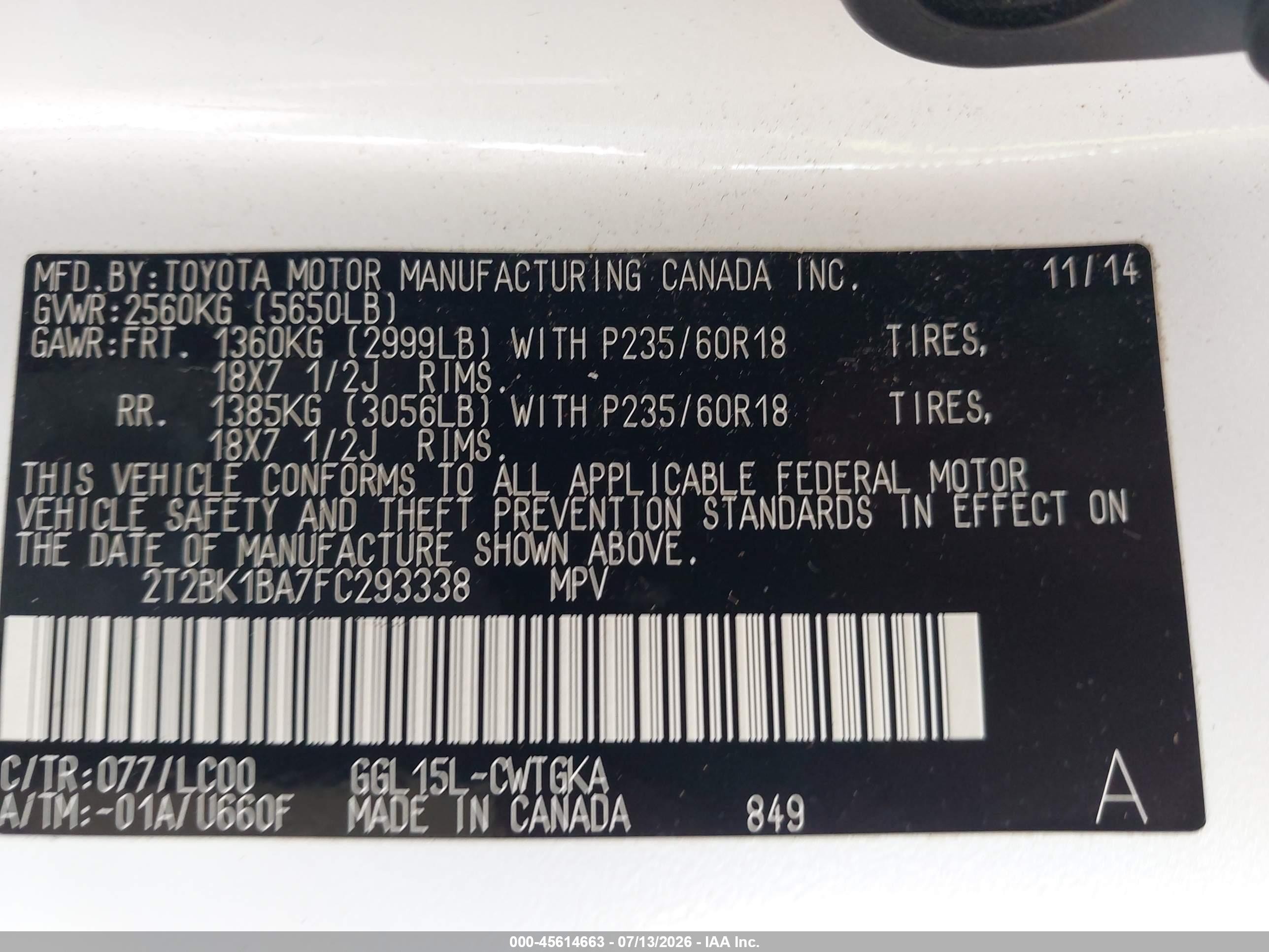 2015 Lexus Rx 350   White vin: 2T2BK1BA7FC293338