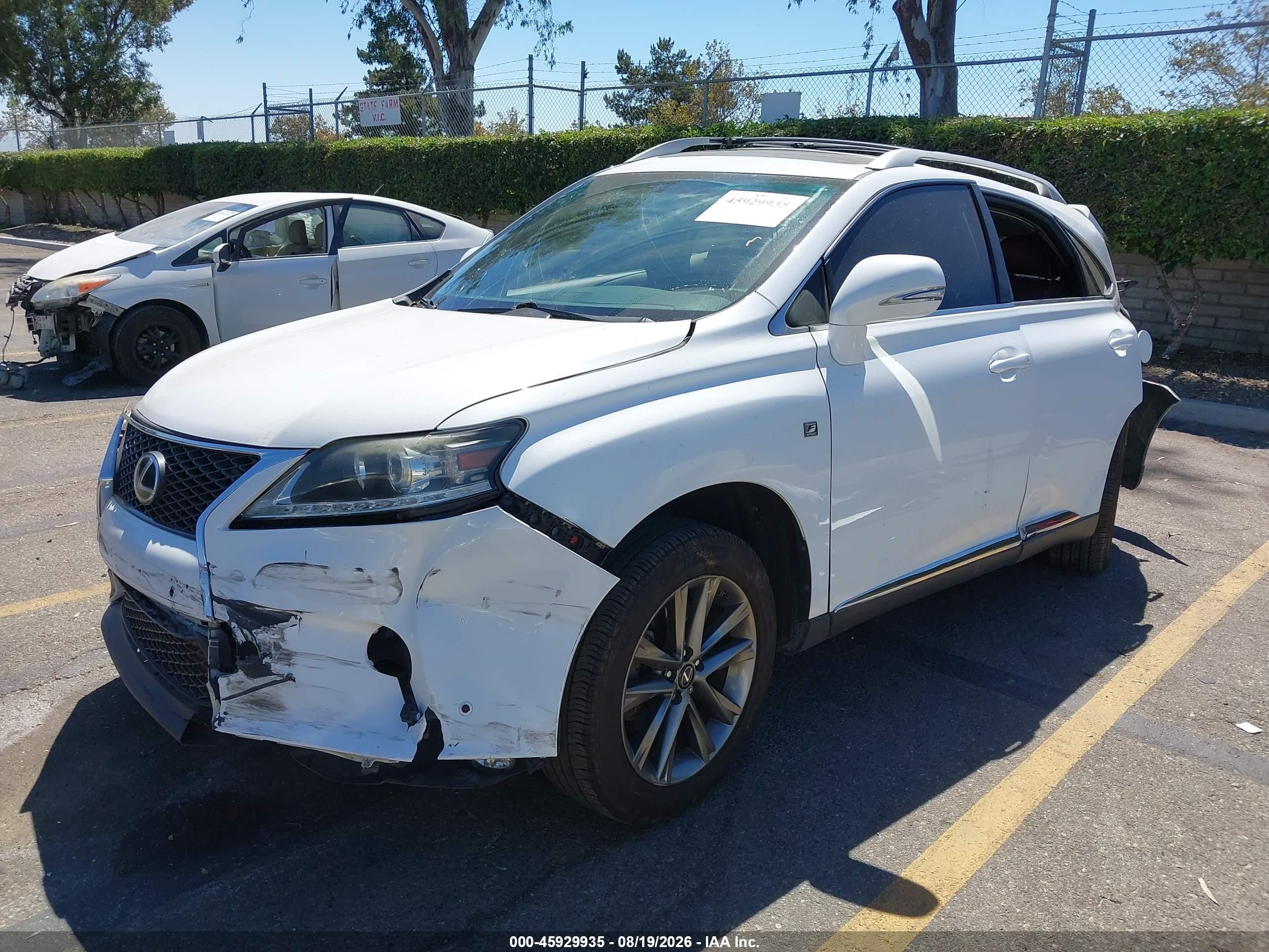 2015 Lexus Rx 350 F Sport White vin: 2T2BK1BA7FC298328