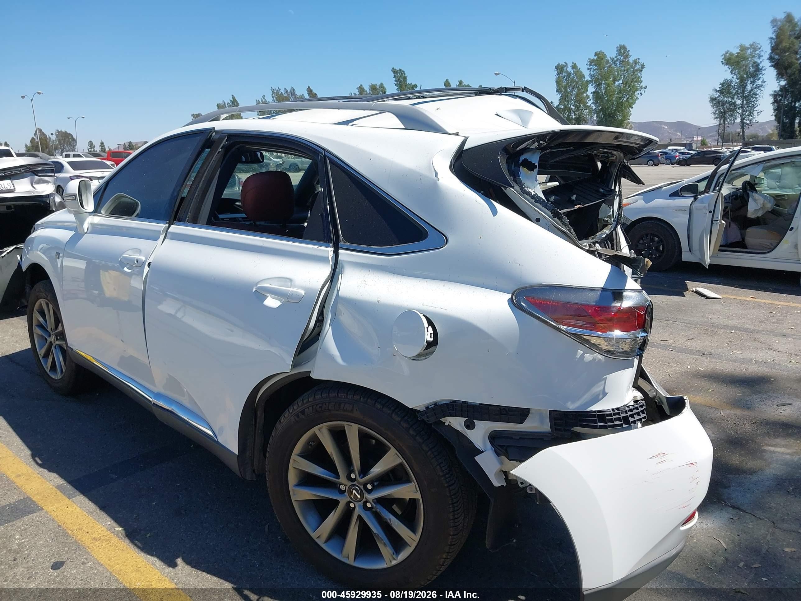 2015 Lexus Rx 350 F Sport White vin: 2T2BK1BA7FC298328