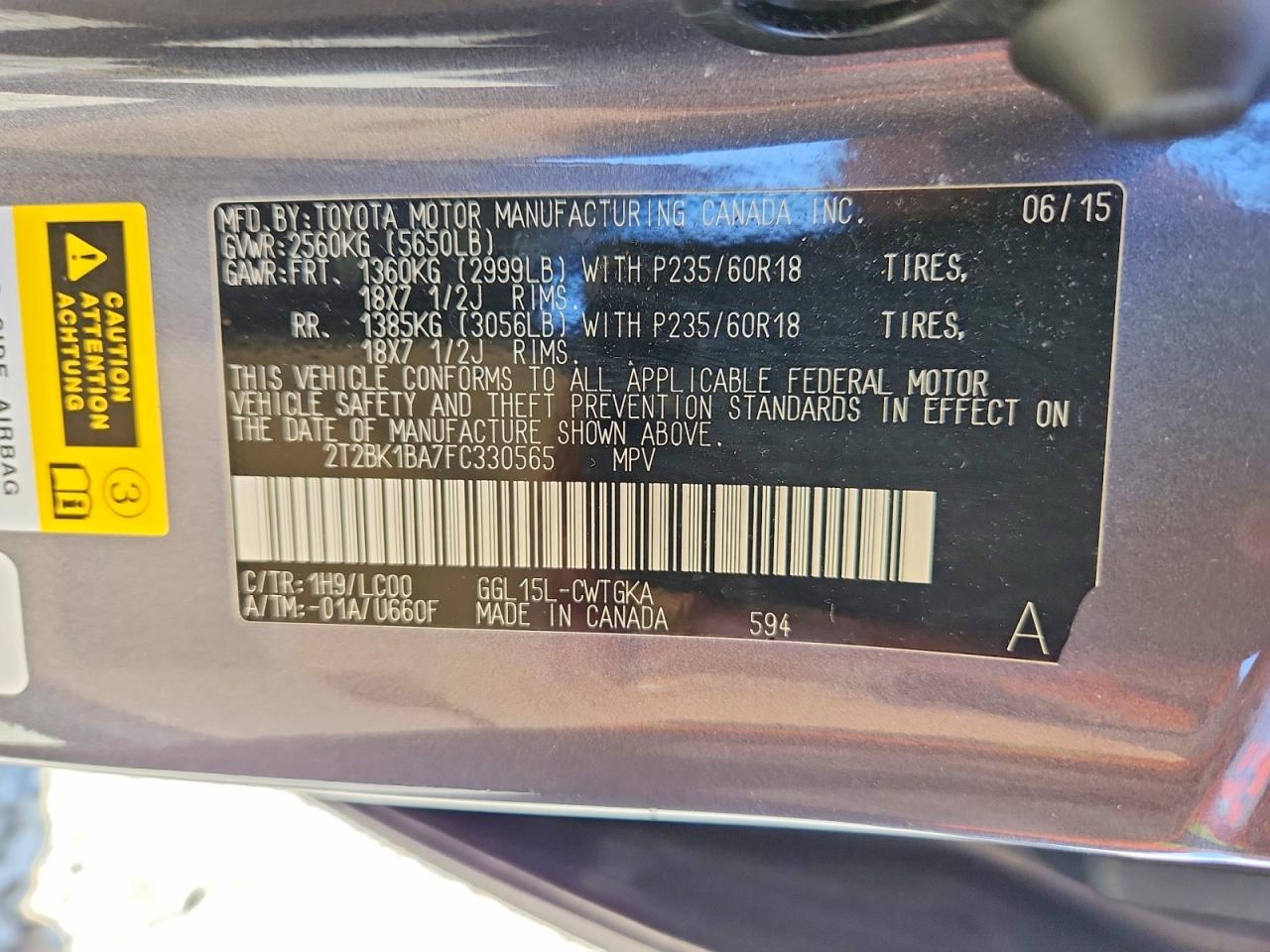 2015 Lexus Rx 350 Base Gray vin: 2T2BK1BA7FC330565