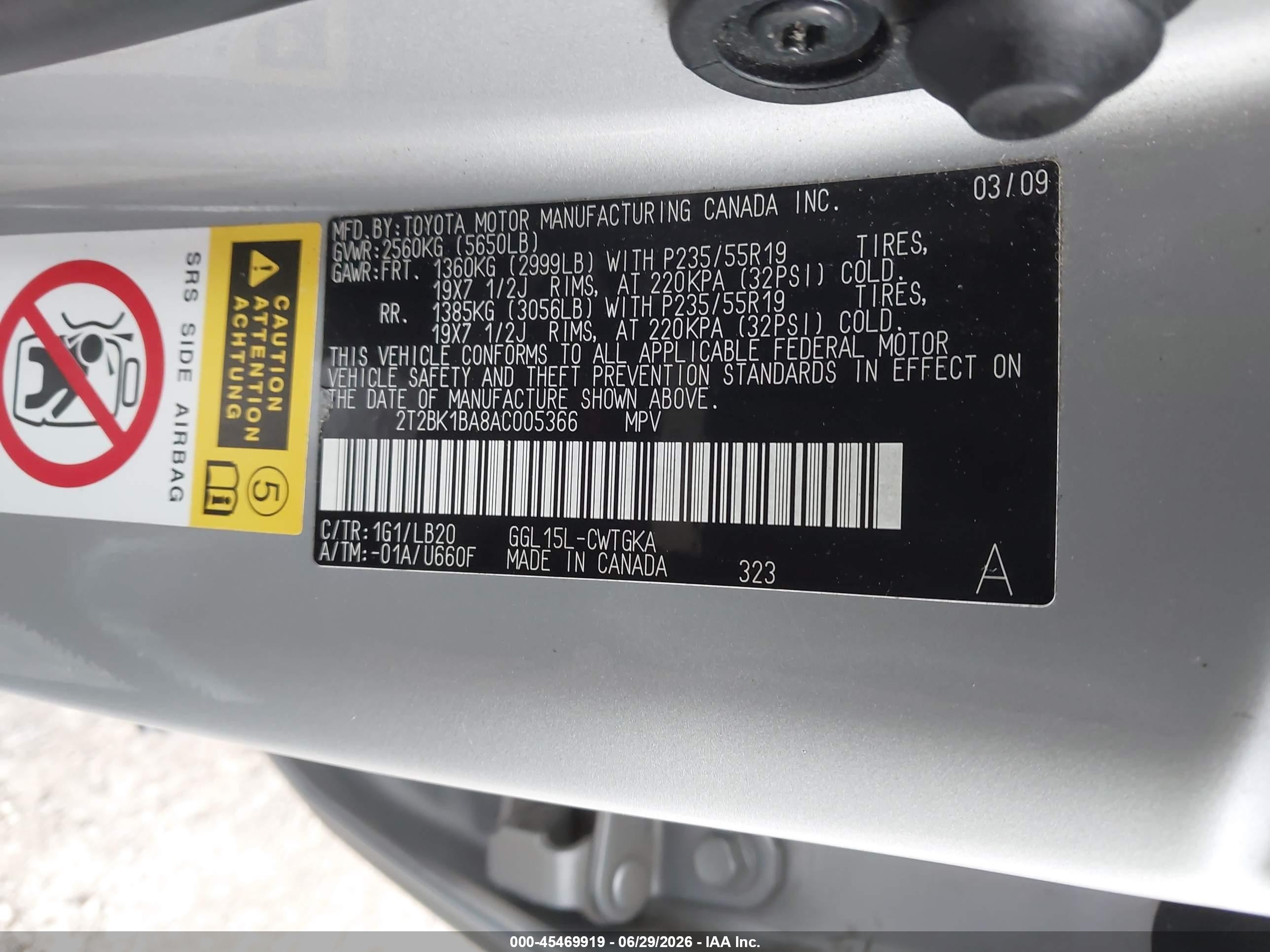 2010 Lexus Rx 350   Silver vin: 2T2BK1BA8AC005366