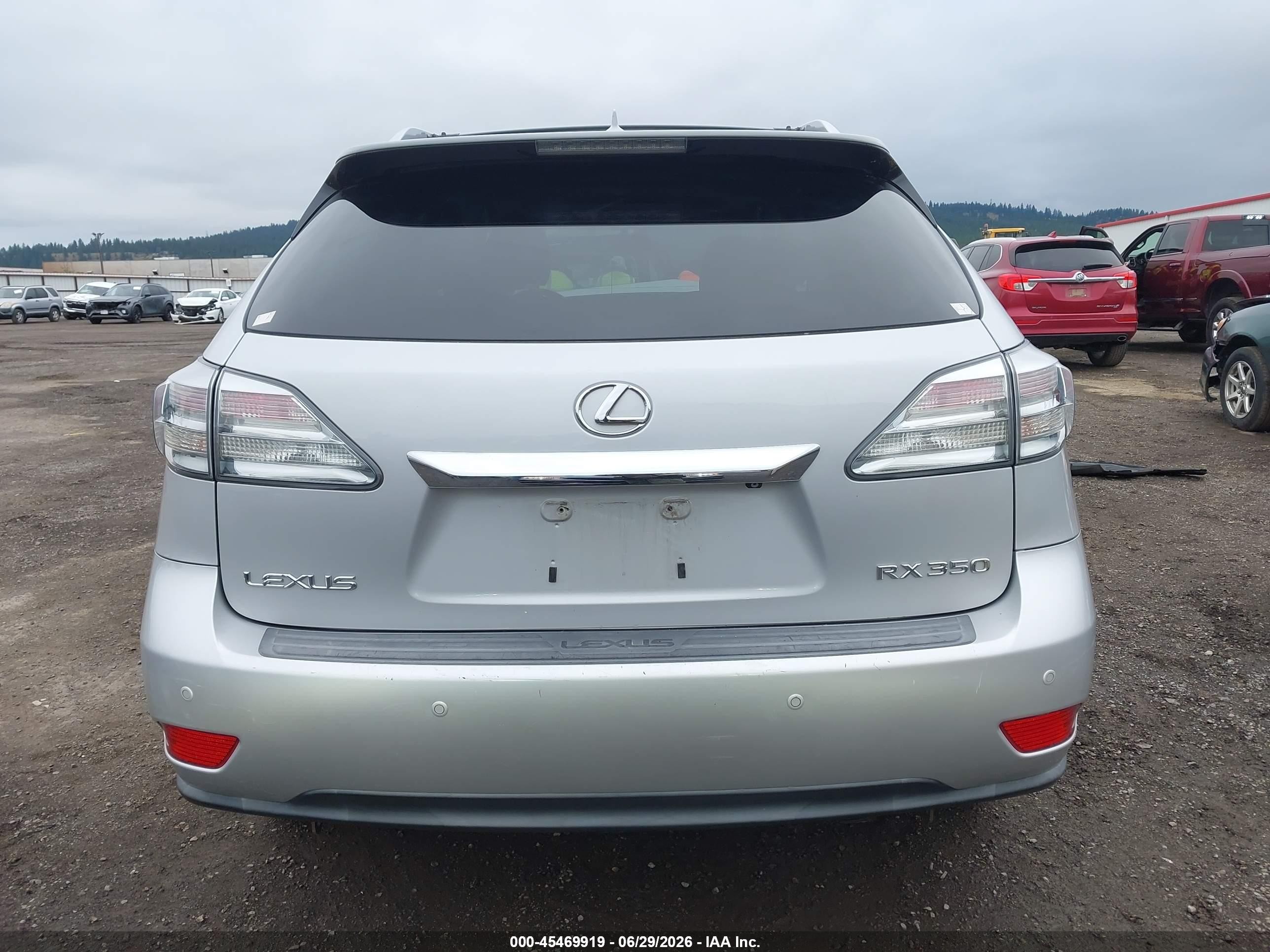 2010 Lexus Rx 350   Silver vin: 2T2BK1BA8AC005366