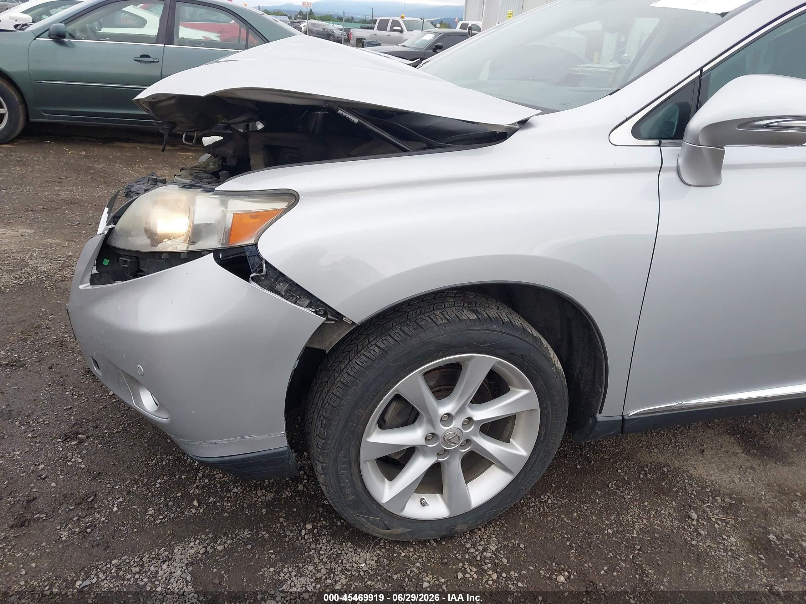 2010 Lexus Rx 350   Silver vin: 2T2BK1BA8AC005366