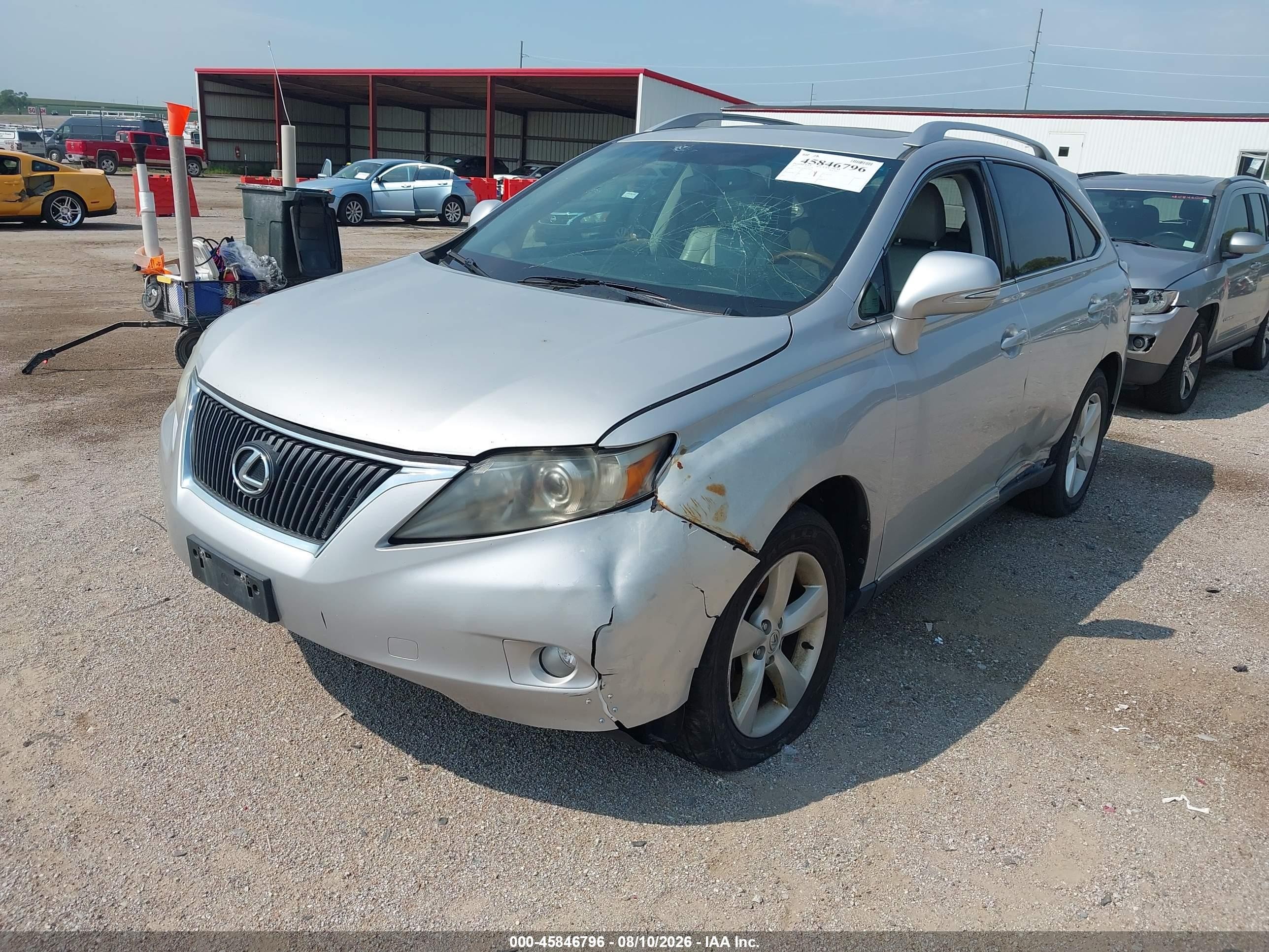 2010 Lexus Rx 350   Silver vin: 2T2BK1BA8AC008042