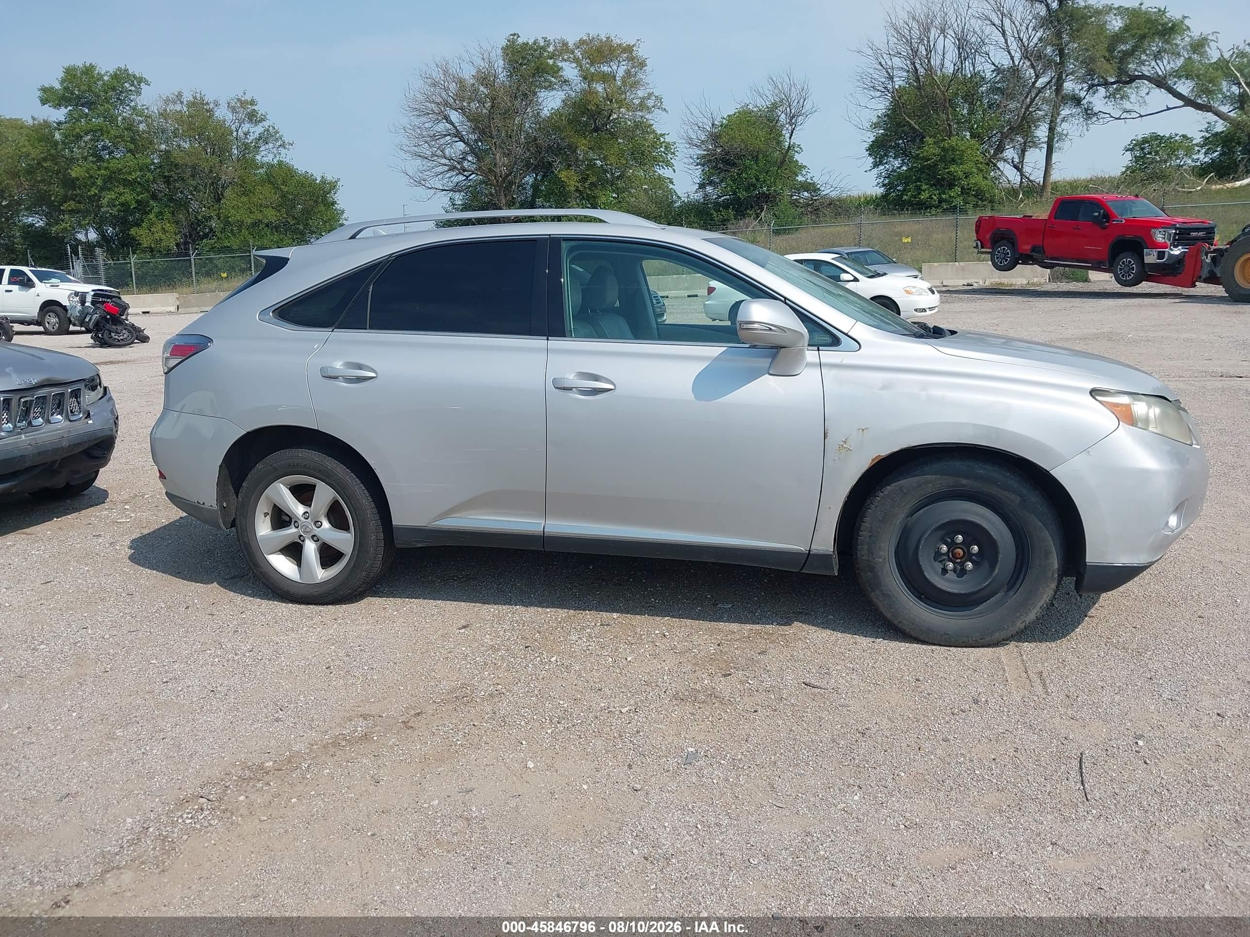 2010 Lexus Rx 350   Silver vin: 2T2BK1BA8AC008042