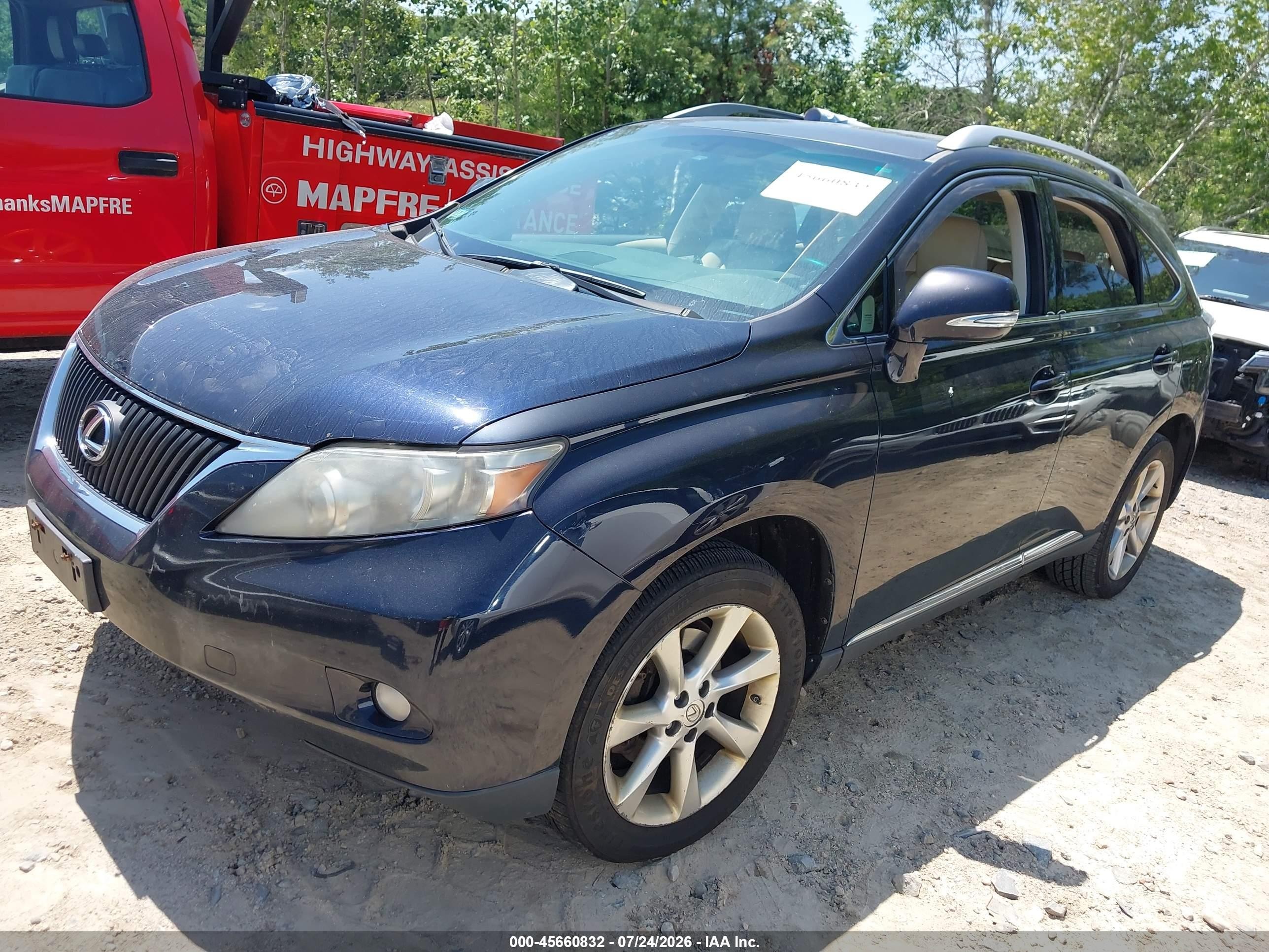 2010 Lexus Rx 350   Blue vin: 2T2BK1BA8AC010129