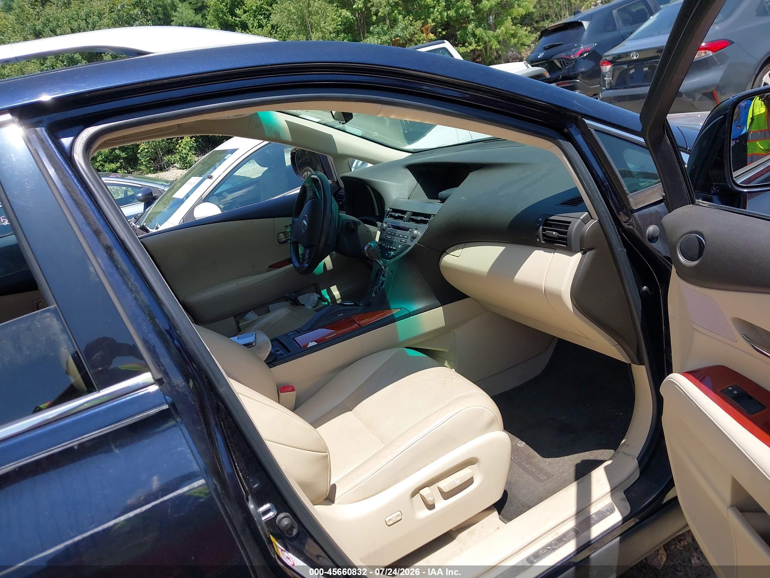 2010 Lexus Rx 350   Blue vin: 2T2BK1BA8AC010129