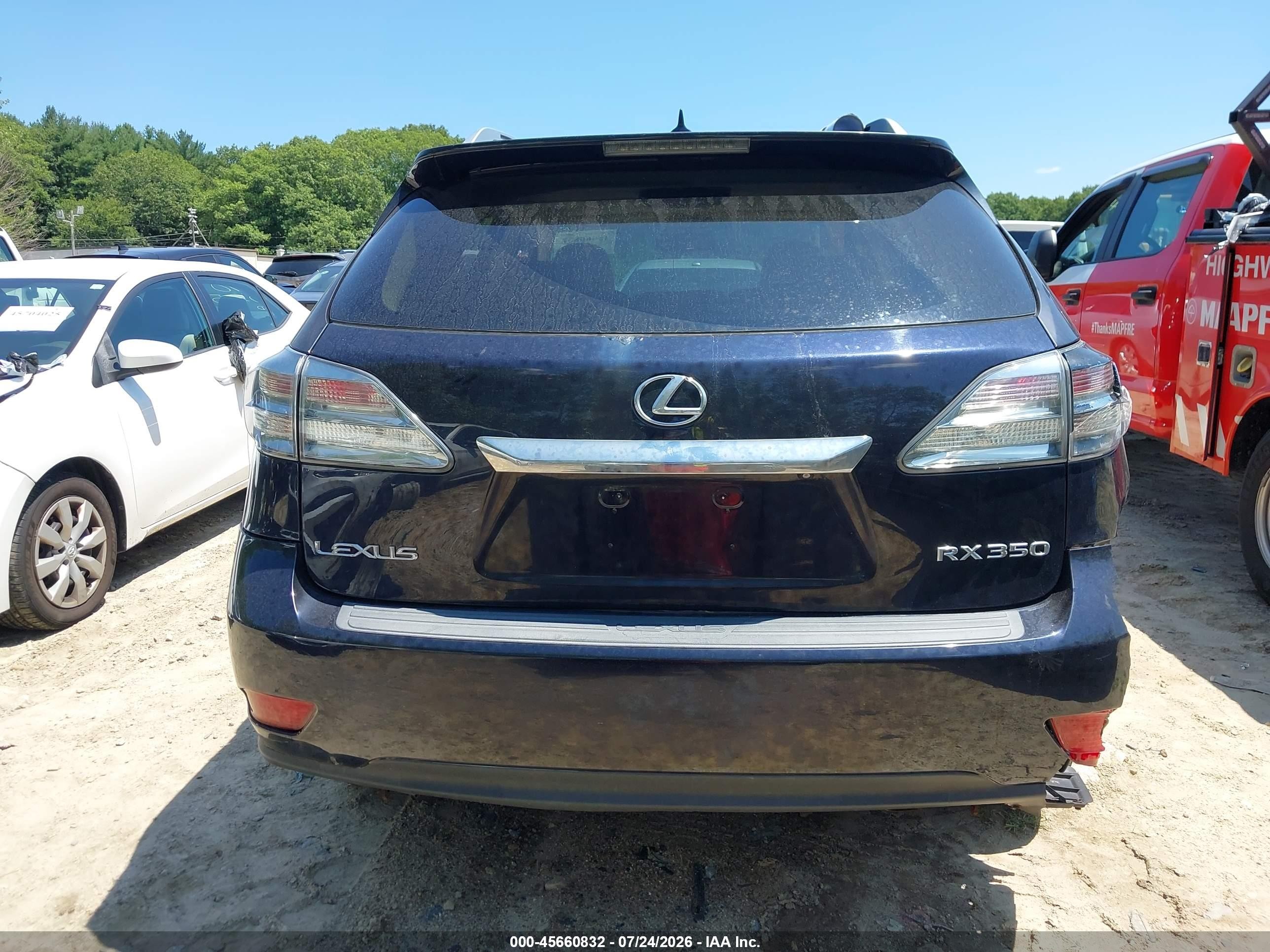 2010 Lexus Rx 350   Blue vin: 2T2BK1BA8AC010129