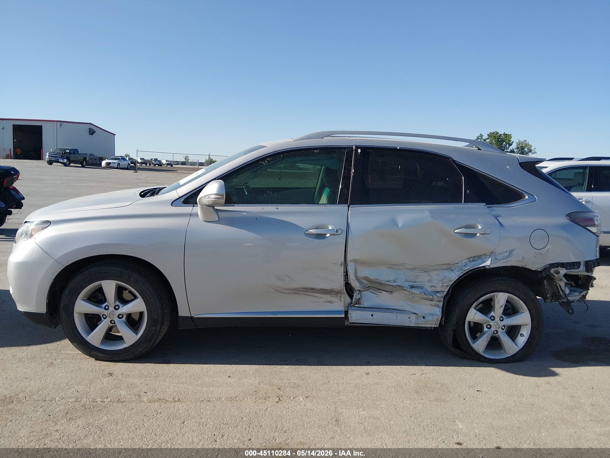 2010 Lexus Rx 350   Silver vin: 2T2BK1BA8AC043535