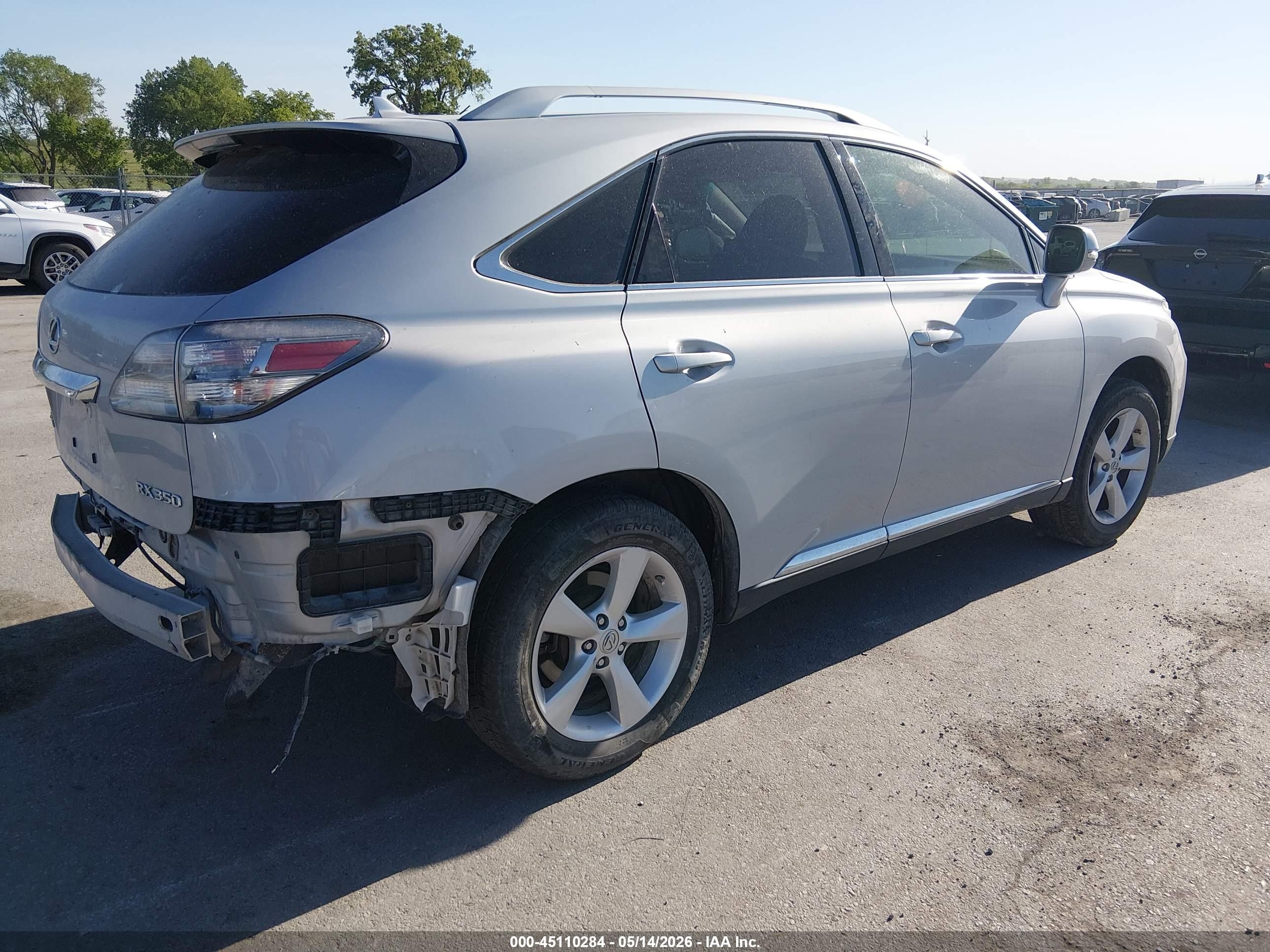 2010 Lexus Rx 350   Silver vin: 2T2BK1BA8AC043535