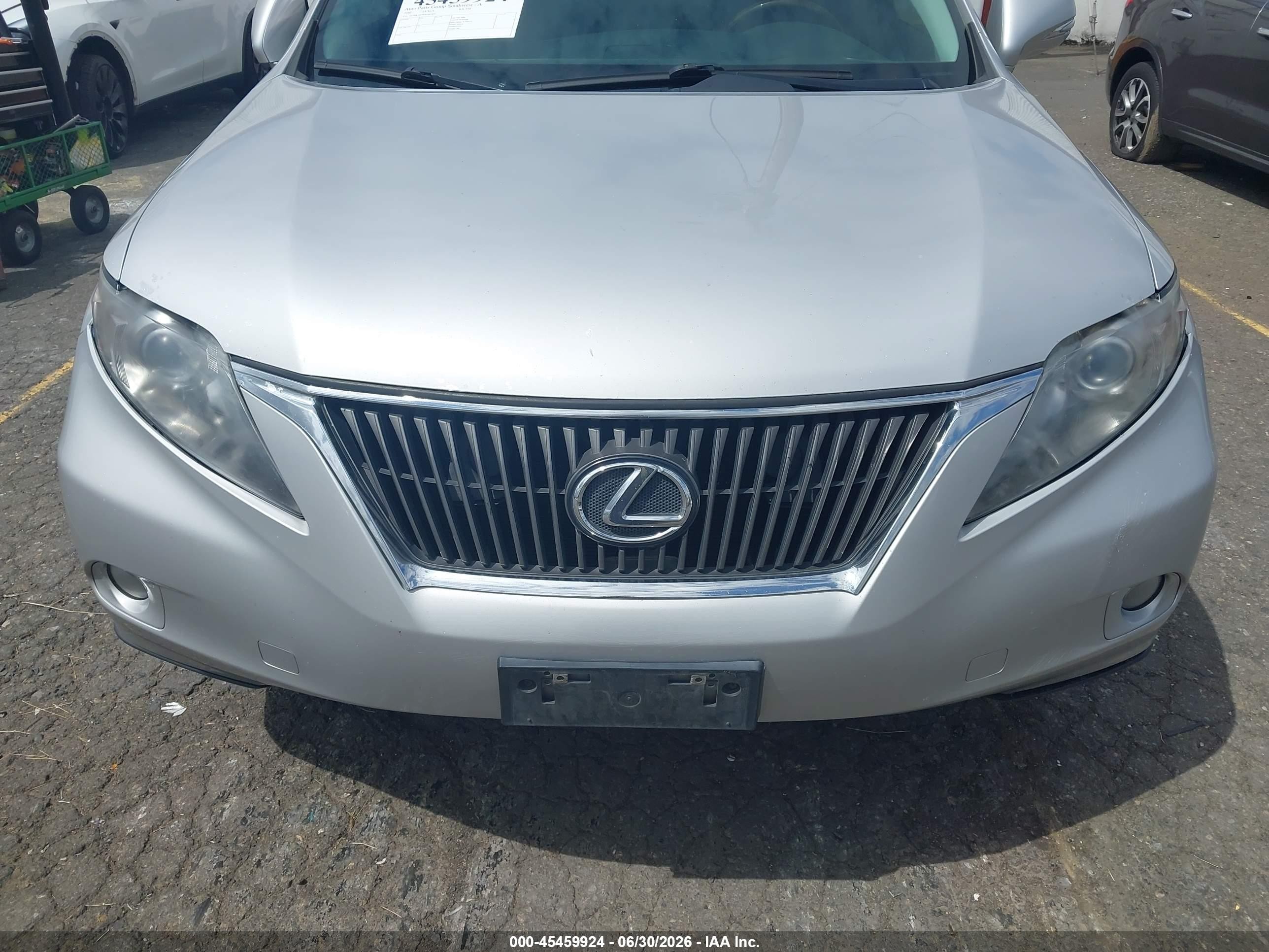 2010 Lexus Rx 350   Silver vin: 2T2BK1BA8AC061422