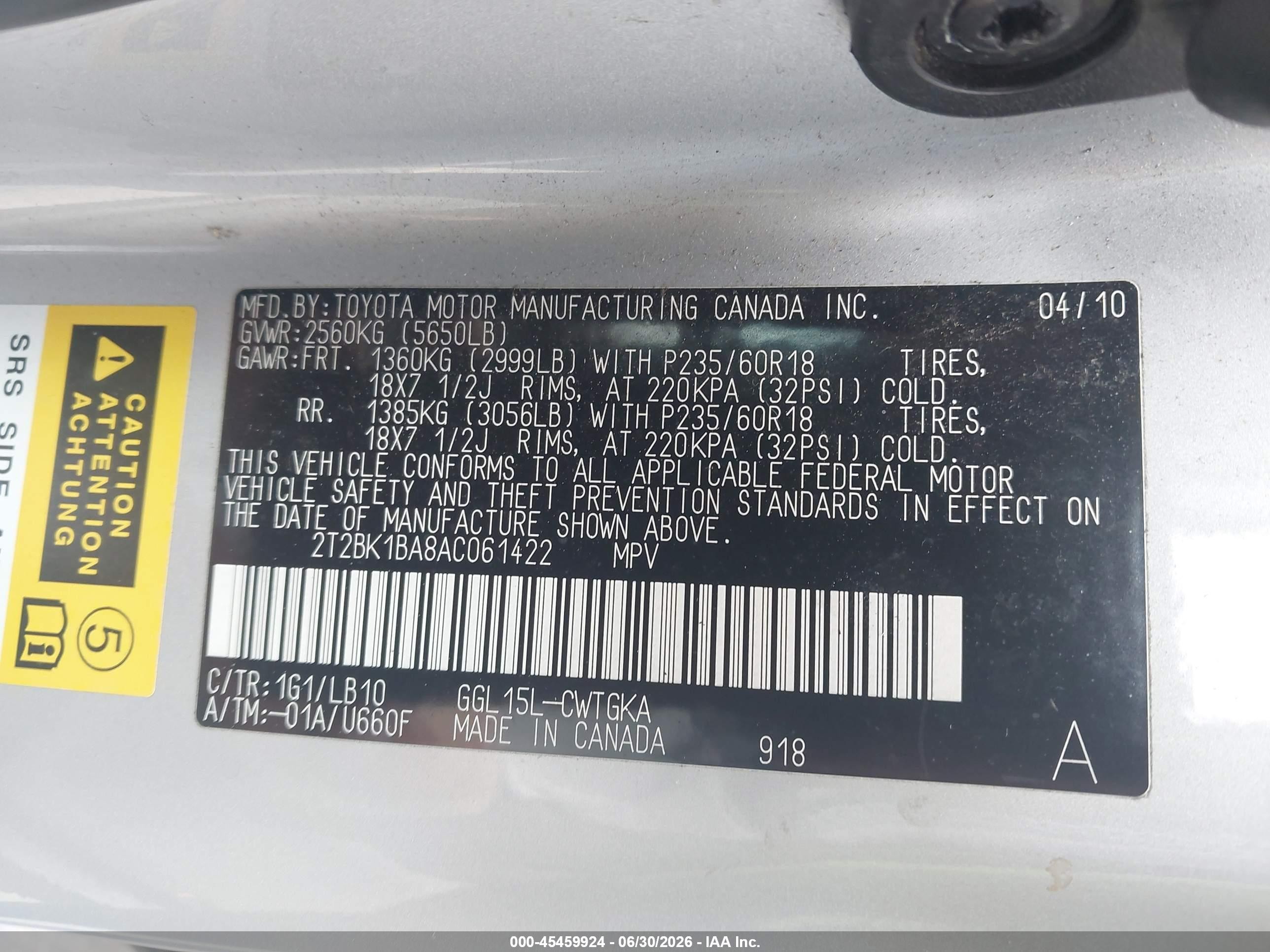 2010 Lexus Rx 350   Silver vin: 2T2BK1BA8AC061422