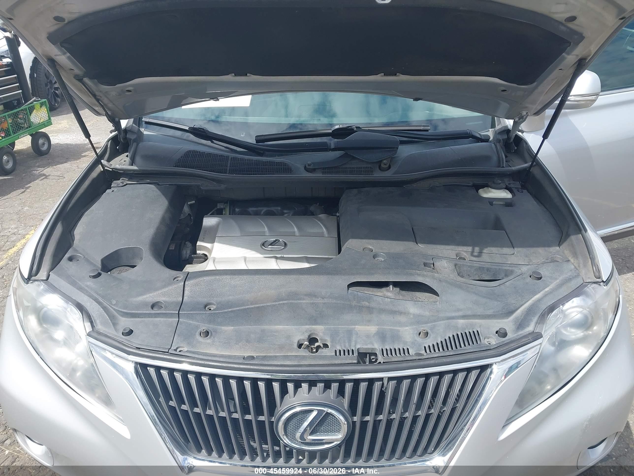 2010 Lexus Rx 350   Silver vin: 2T2BK1BA8AC061422